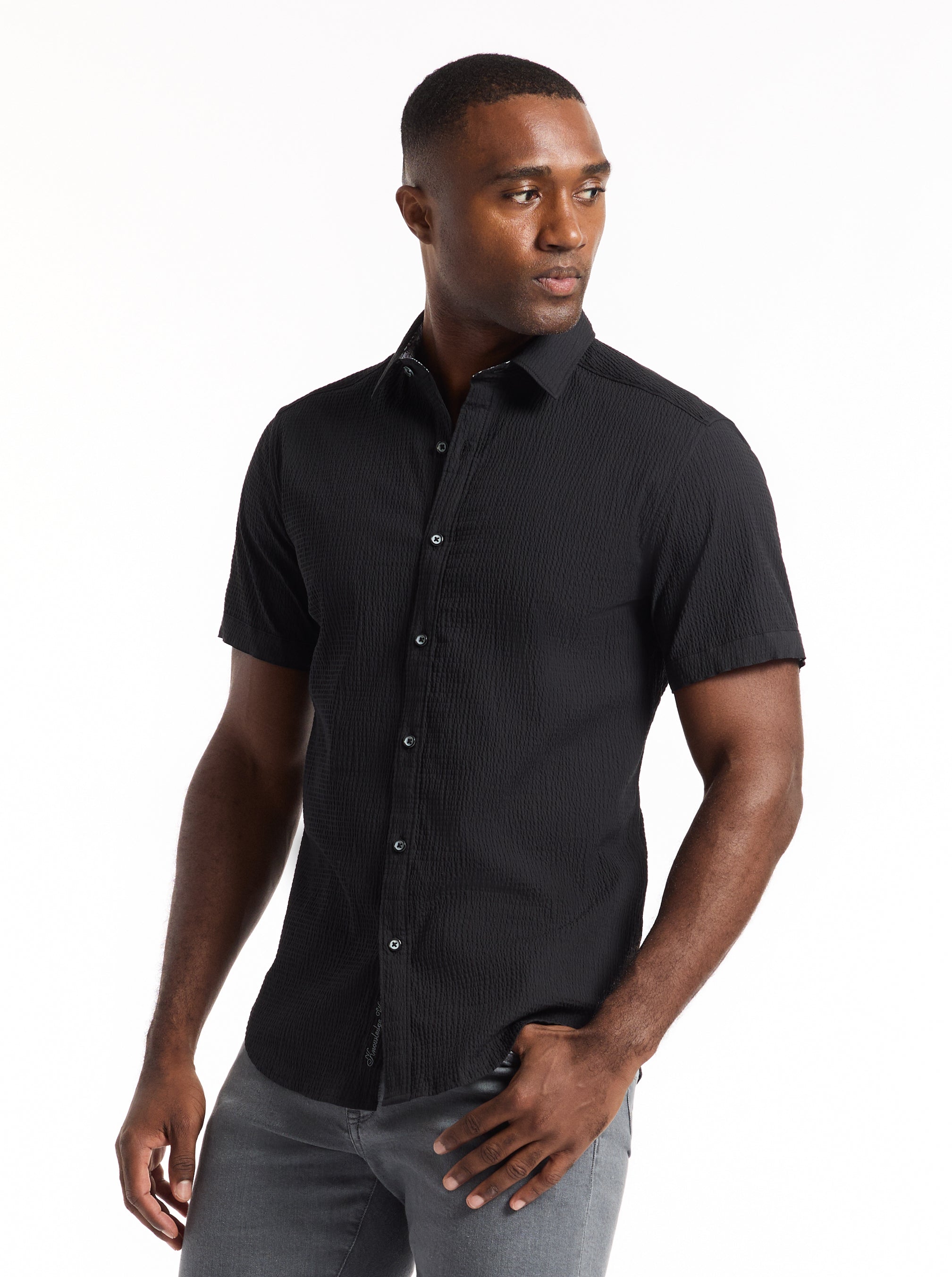 HARBOR SHORT SLEEVE BUTTON DOWN SHIRT