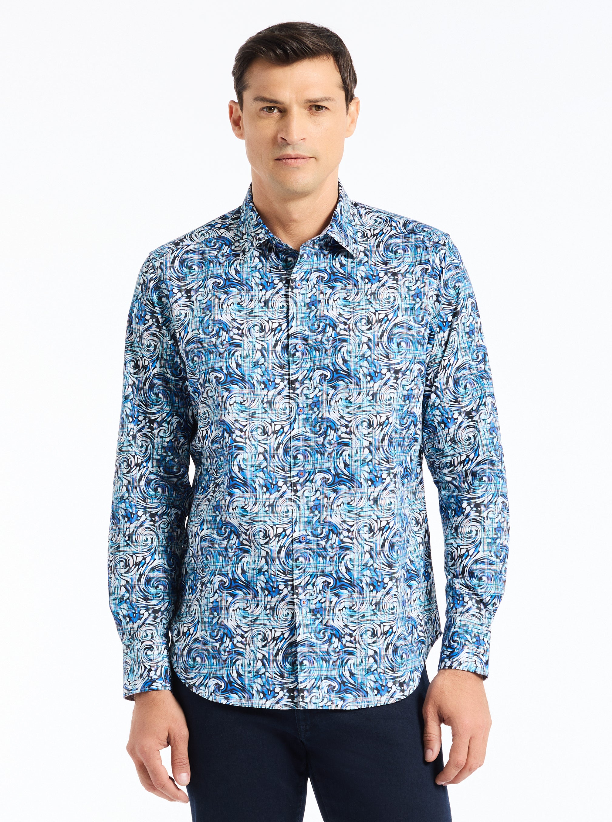 ZETH LONG SLEEVE BUTTON DOWN SHIRT