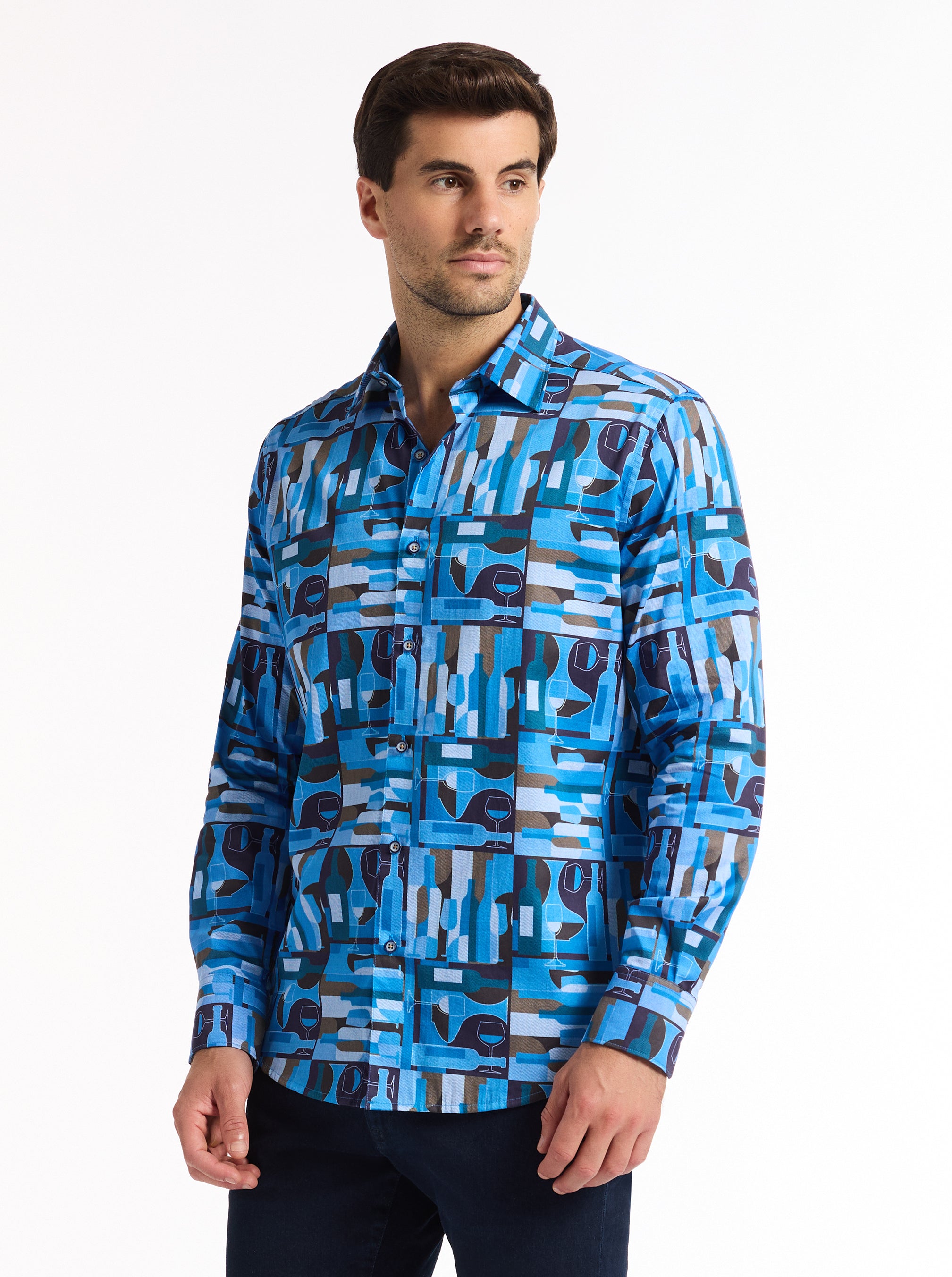 NOLAN LONG SLEEVE BUTTON DOWN SHIRT