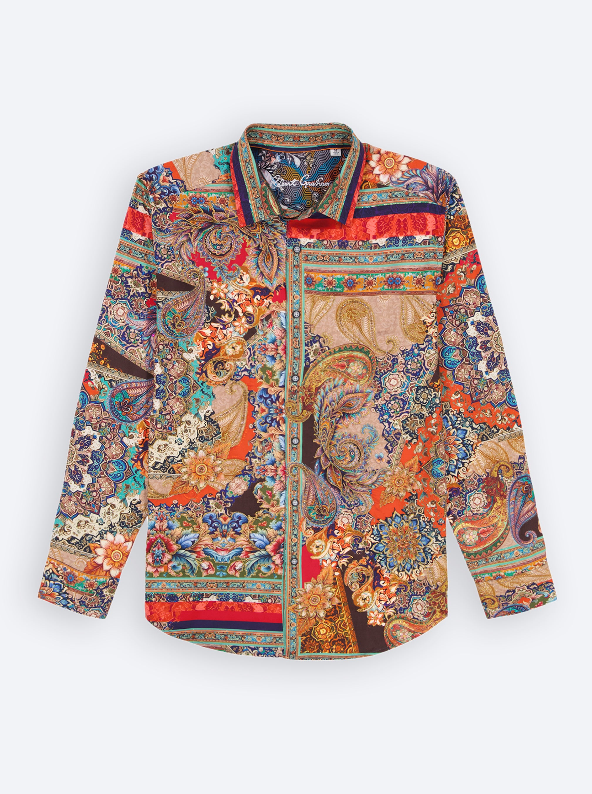 ★SEEALL★新品★ GUN FRAP SHIRTS  ブラウス シルク Jodie Stripe Paisley Long Sleeve Short Shirt – Foxcroft