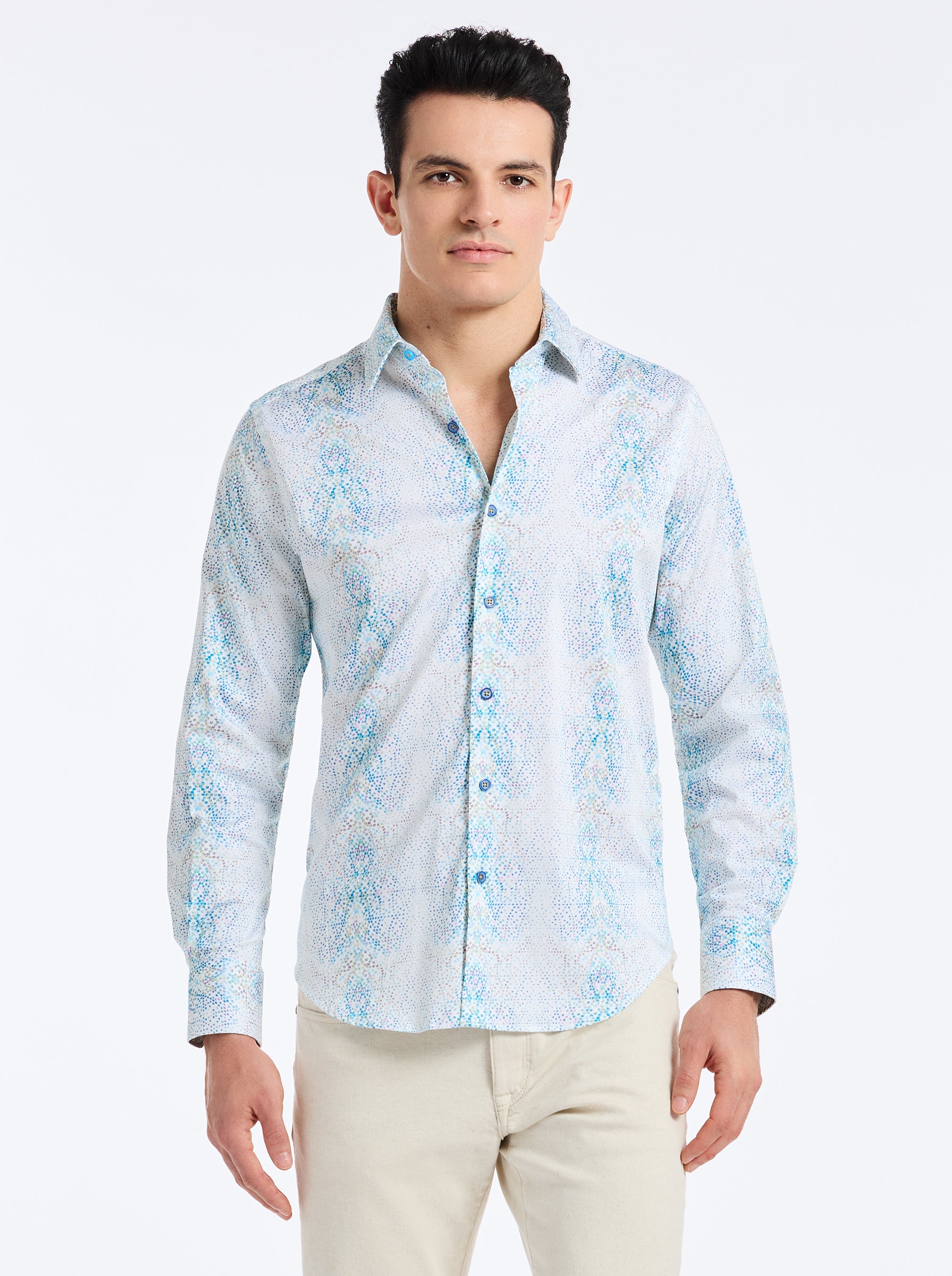 FUERTEVENTURA LONG SLEEVE BUTTON DOWN SHIRT