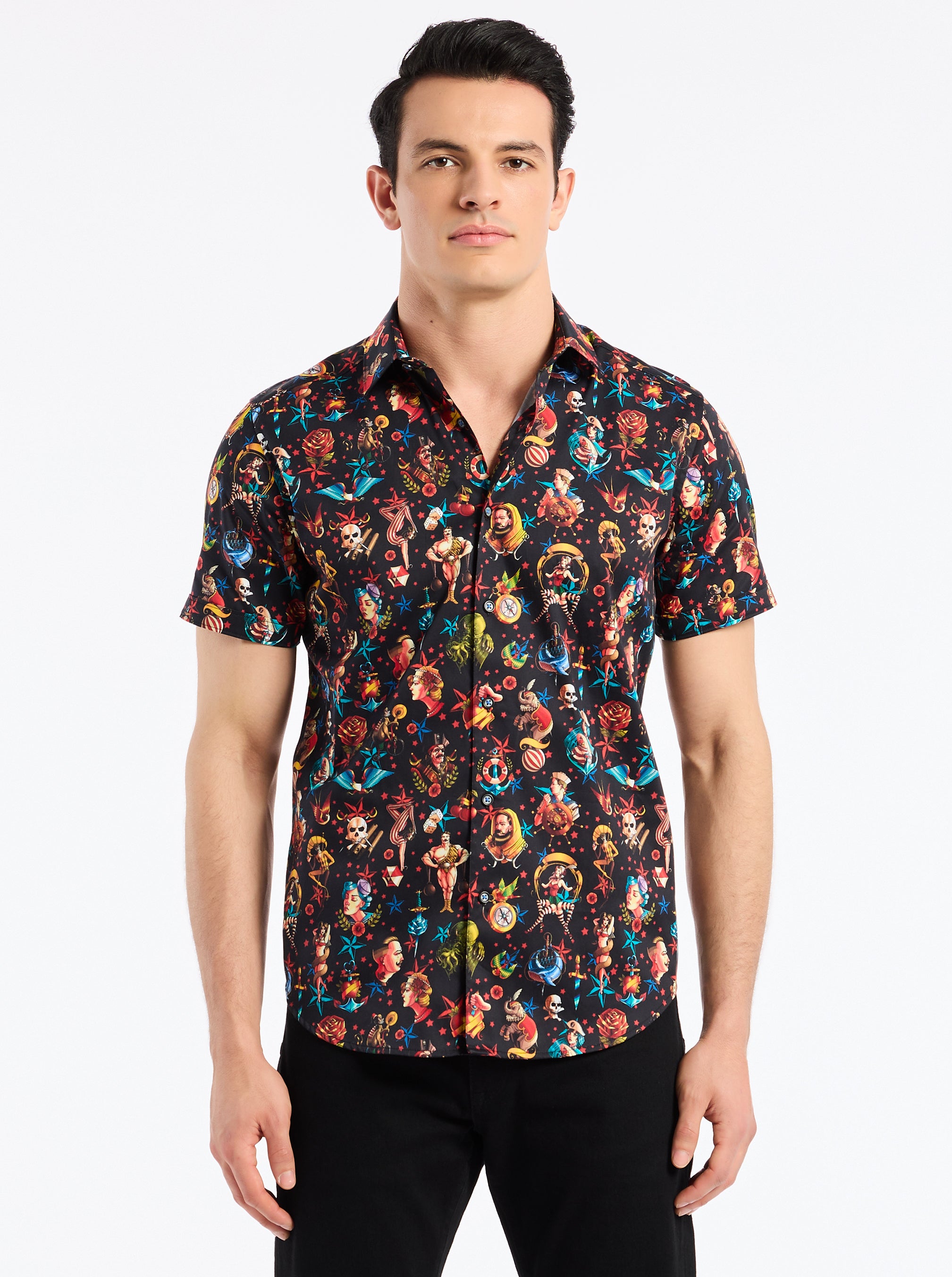 CARNI SHORT SLEEVE BUTTON DOWN SHIRT