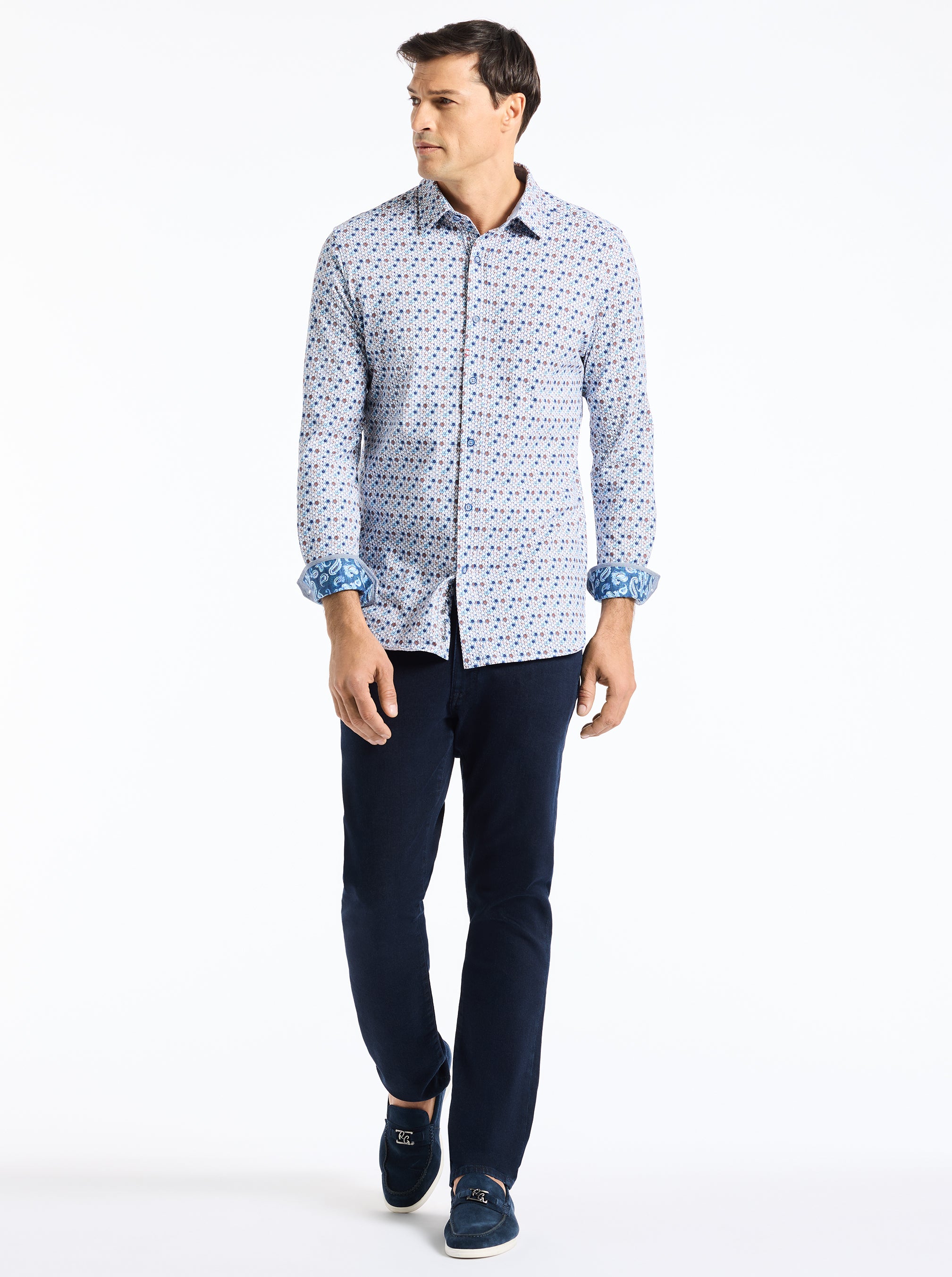 IAN LONG SLEEVE BUTTON DOWN SHIRT