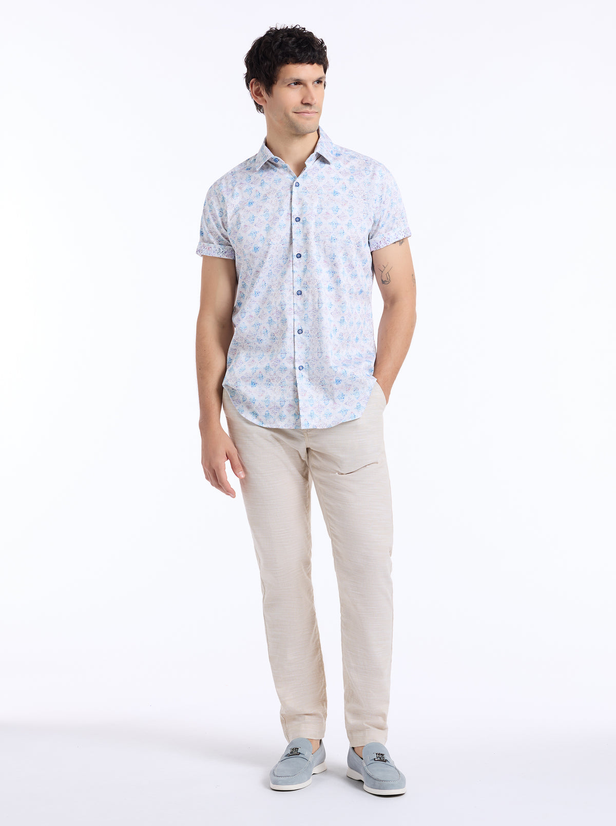 GREATOREX SHORT SLEEVE BUTTON DOWN SHIRT TALL