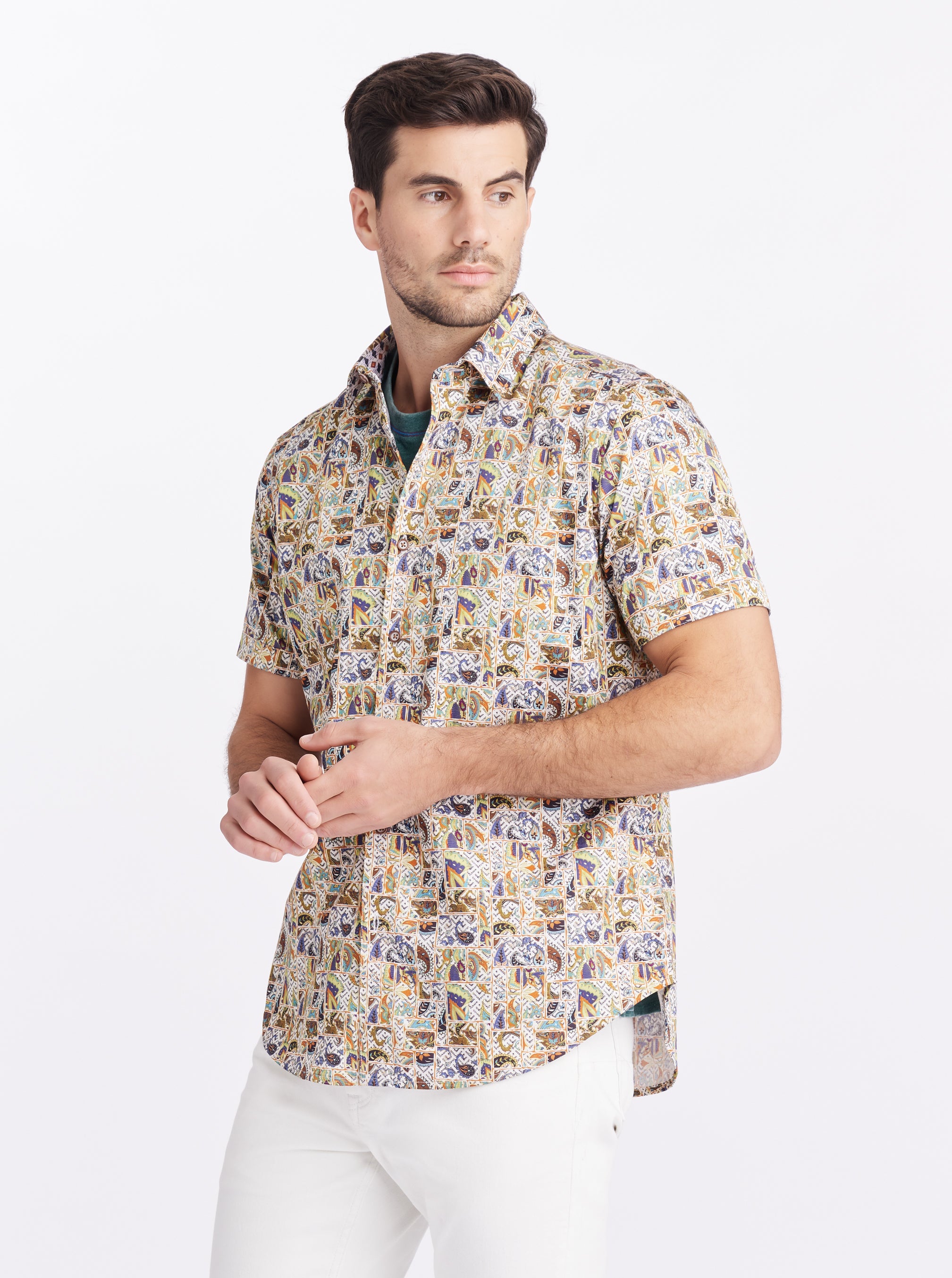 FREDLEY SHORT SLEEVE BUTTON DOWN SHIRT