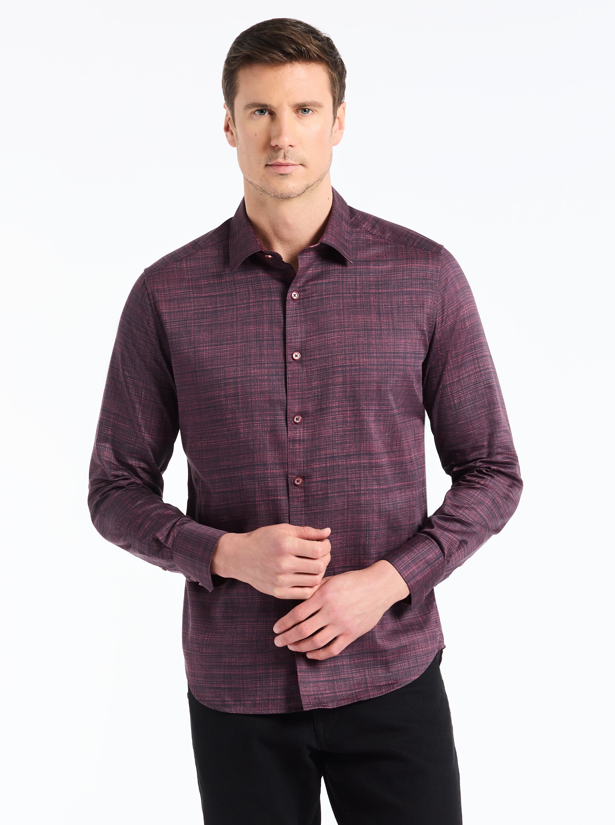 ROTH LONG SLEEVE BUTTON DOWN SHIRT