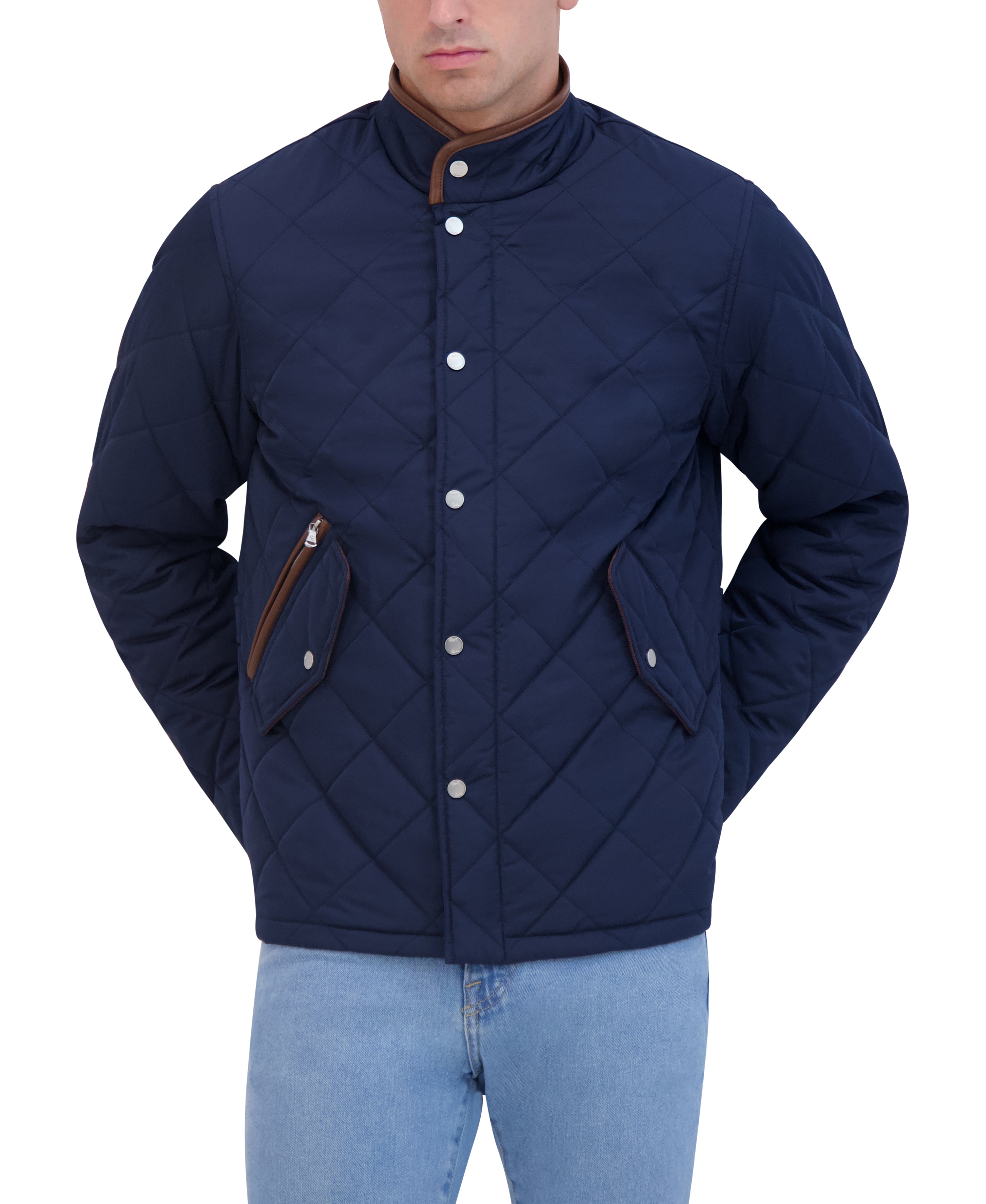 QUILTED STAND COLLAR