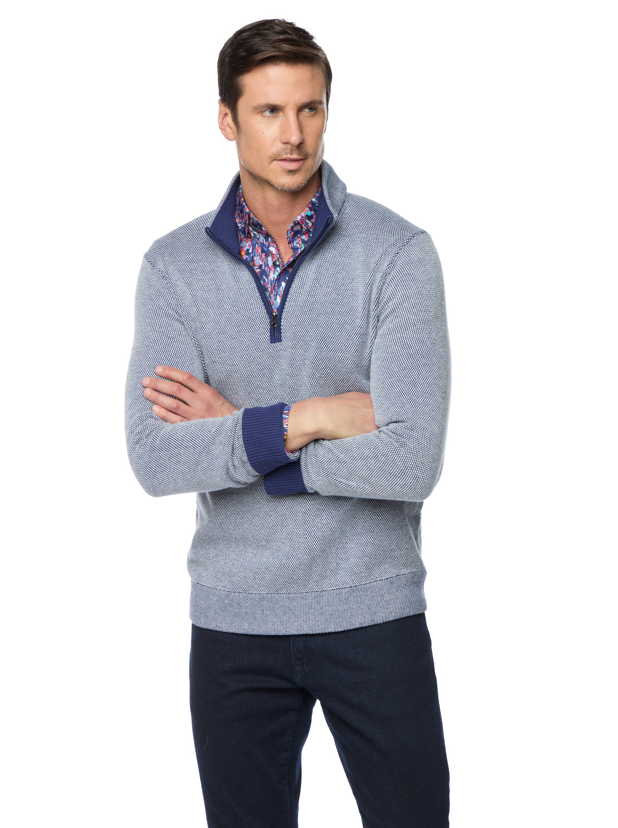 SHANE 1/4 ZIP SWEATER BIG