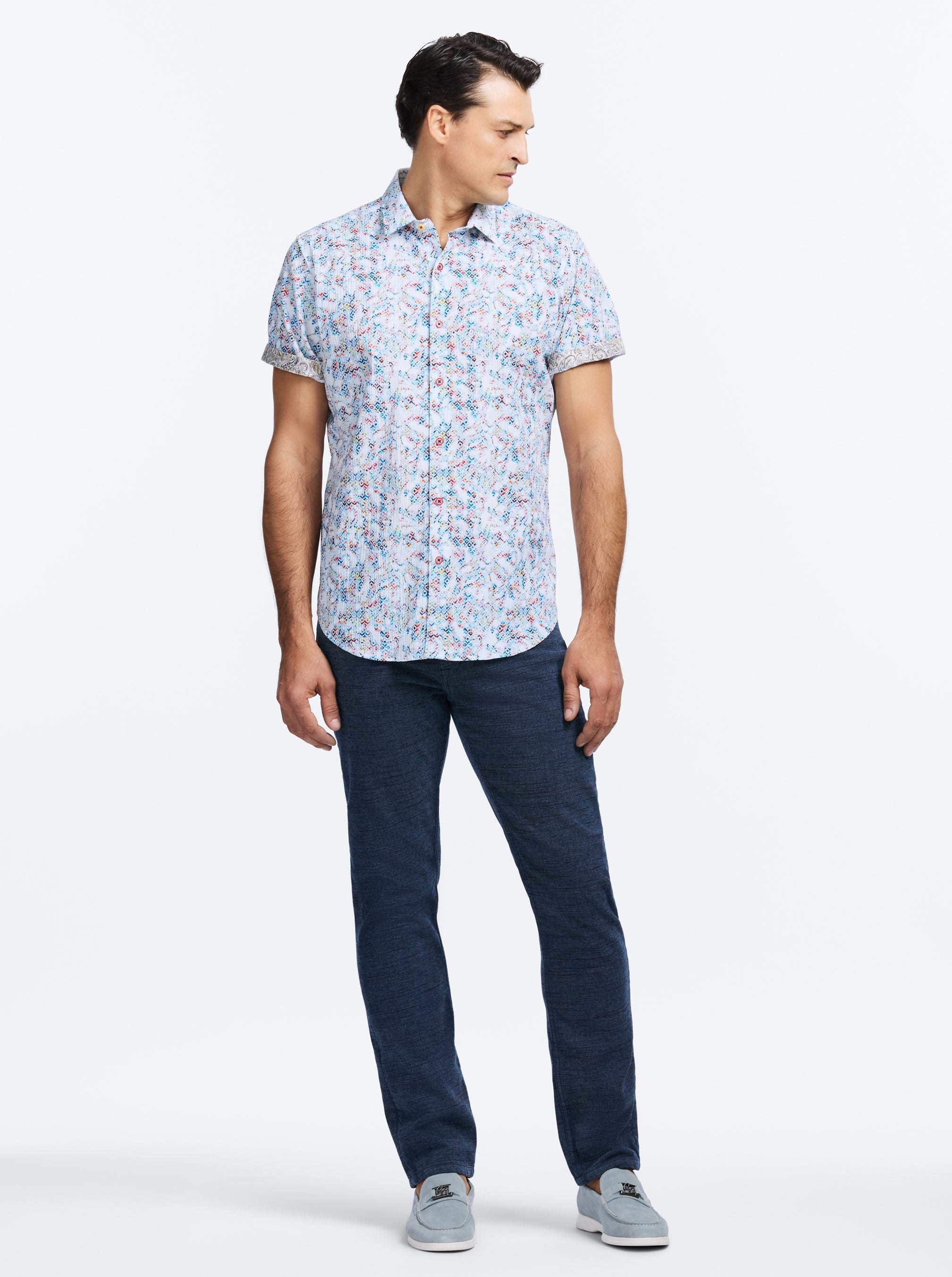 ELGAR SHORT SLEEVE BUTTON DOWN SHIRT