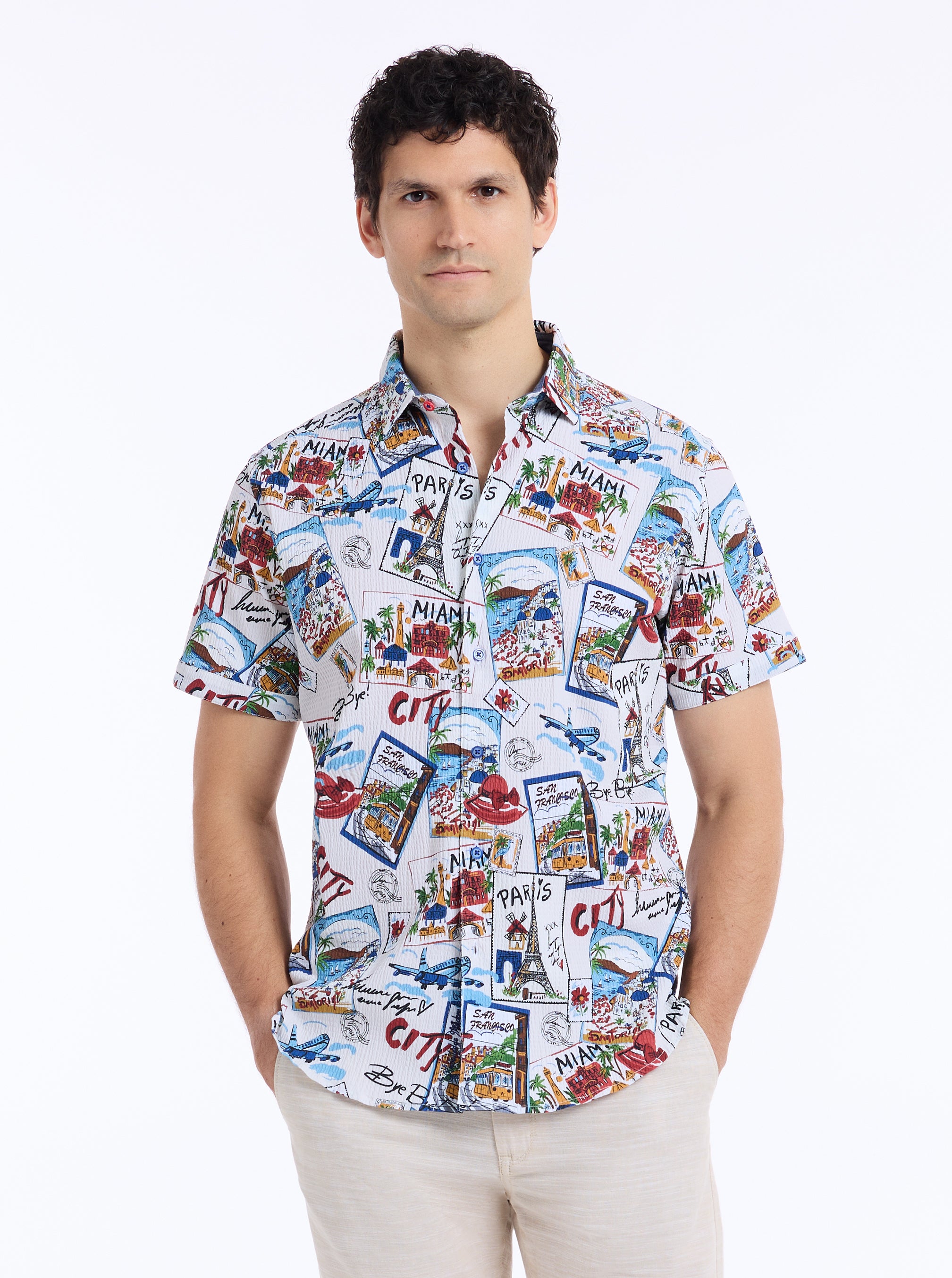 SUAVE DE VIE SHORT SLEEVE BUTTON DOWN SHIRT