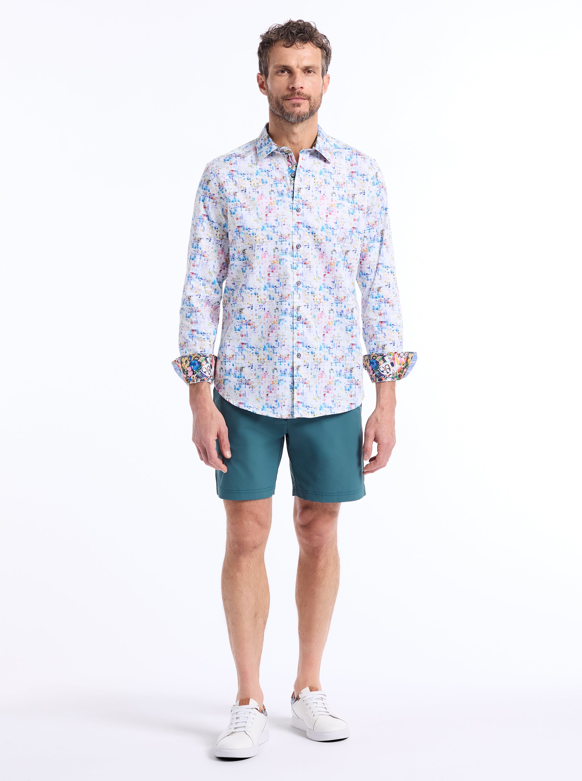 BYZANTINE LONG SLEEVE BUTTON DOWN SHIRT