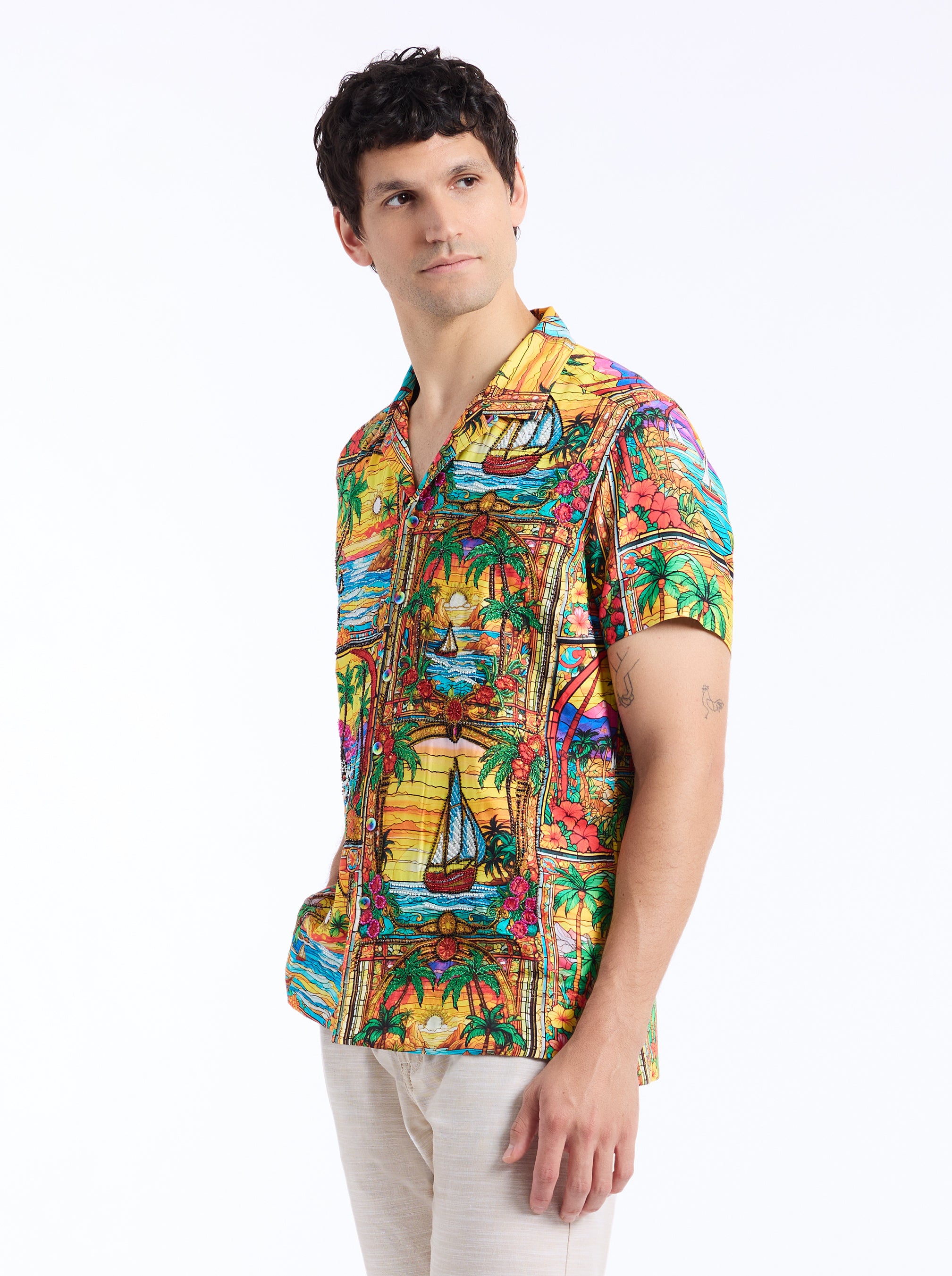 LIMITED EDITION THE SAILOR SKY SHORT SLEEVE BUTTON DOWN SHIRT