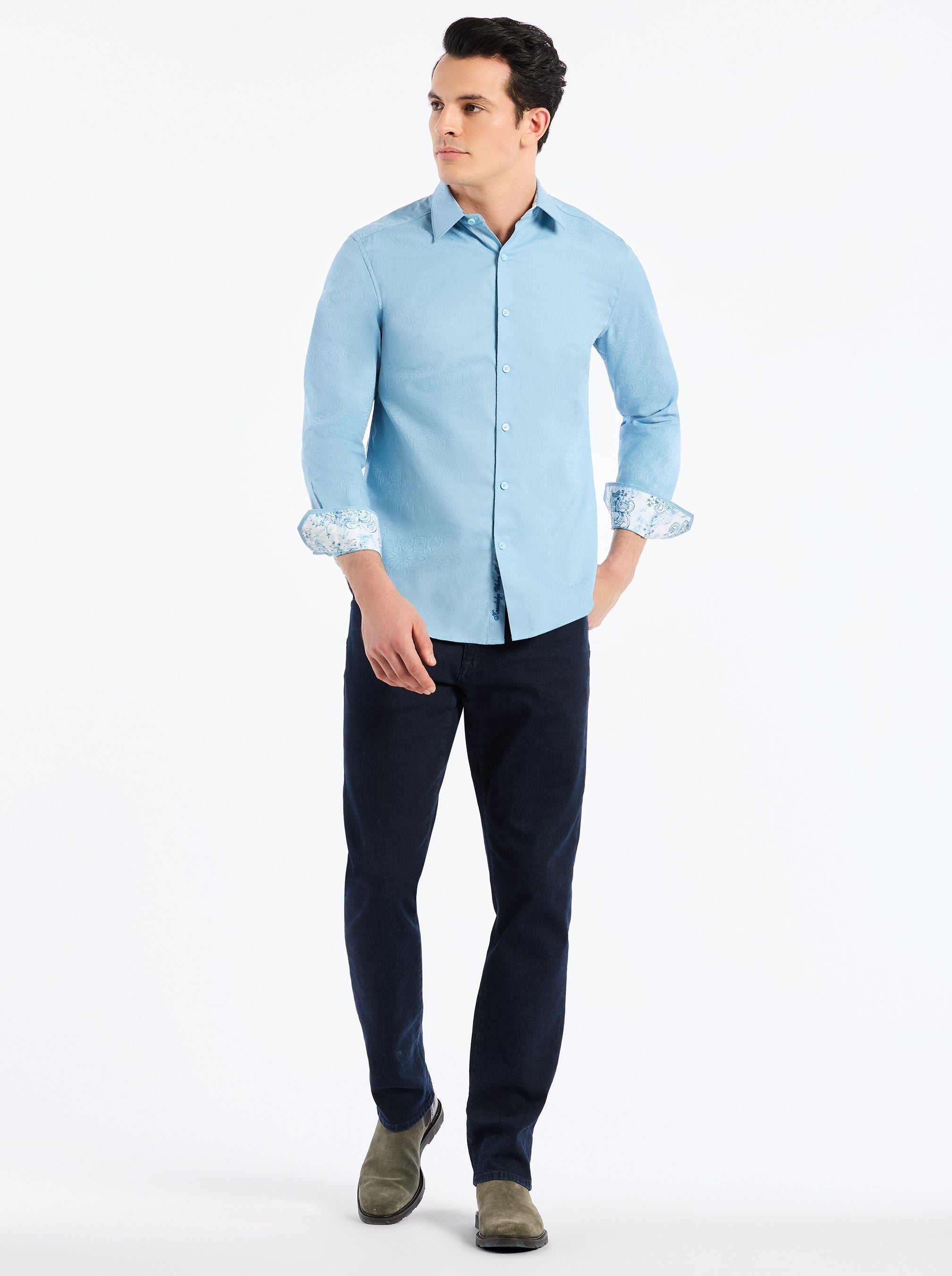 ODYSSEY LONG SLEEVE BUTTON DOWN SHIRT