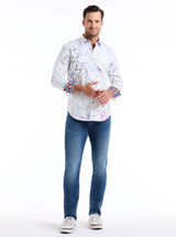 ORCHARDS LONG SLEEVE BUTTON DOWN SHIRT