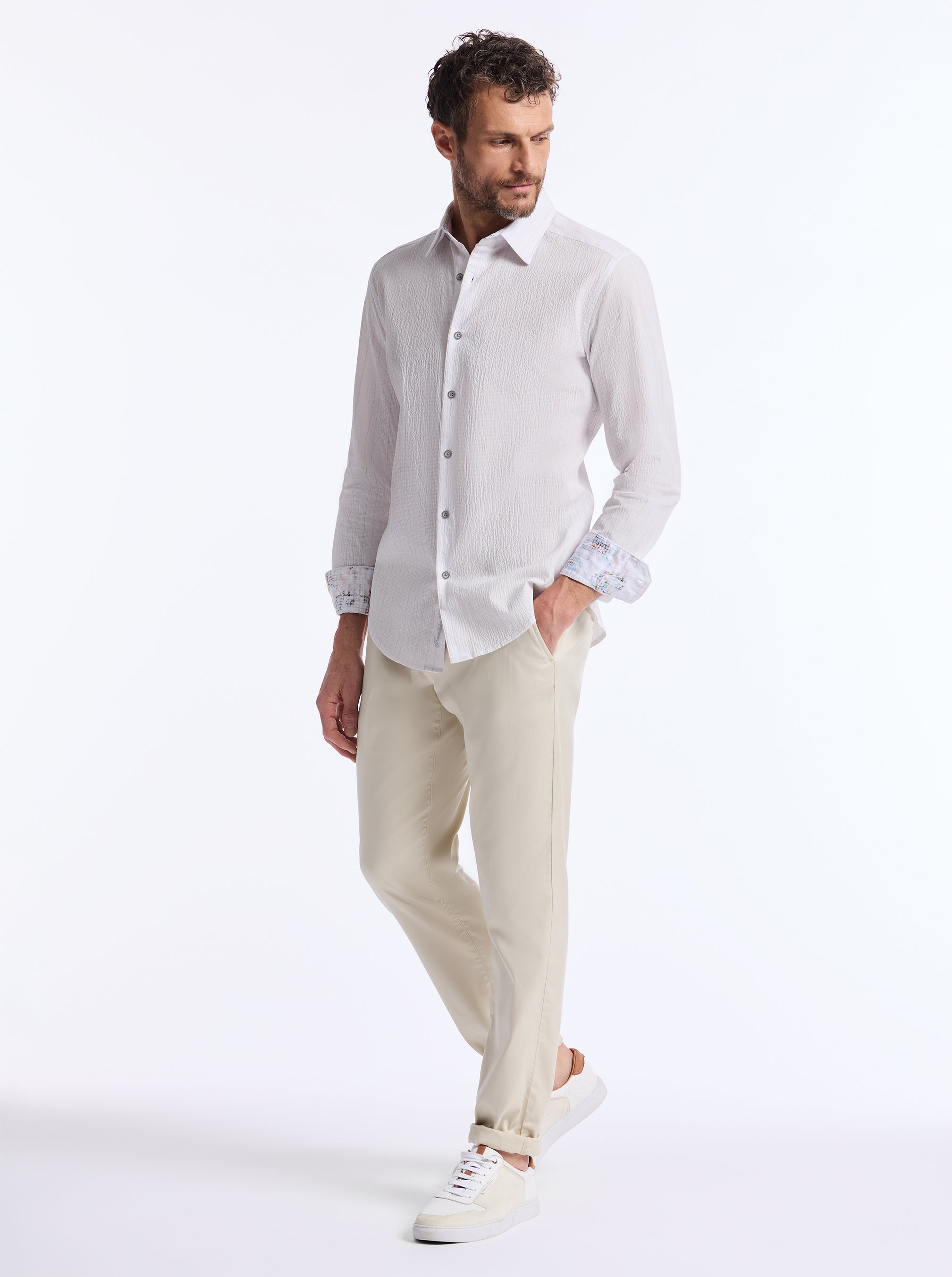 REABROOK LONG SLEEVE BUTTON DOWN SHIRT