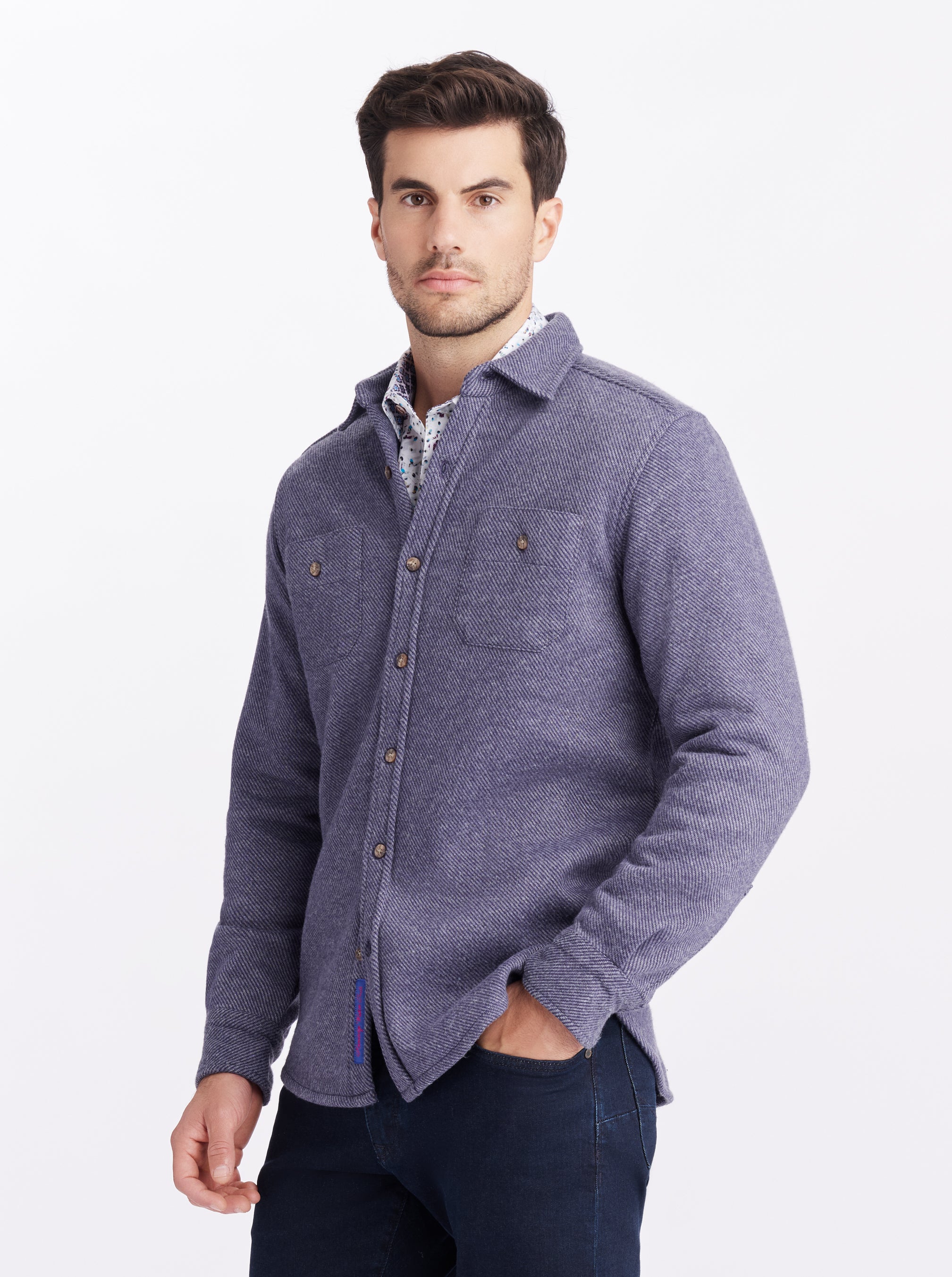 BARFORD LONG SLEEVE KNIT SHIRT JACKET