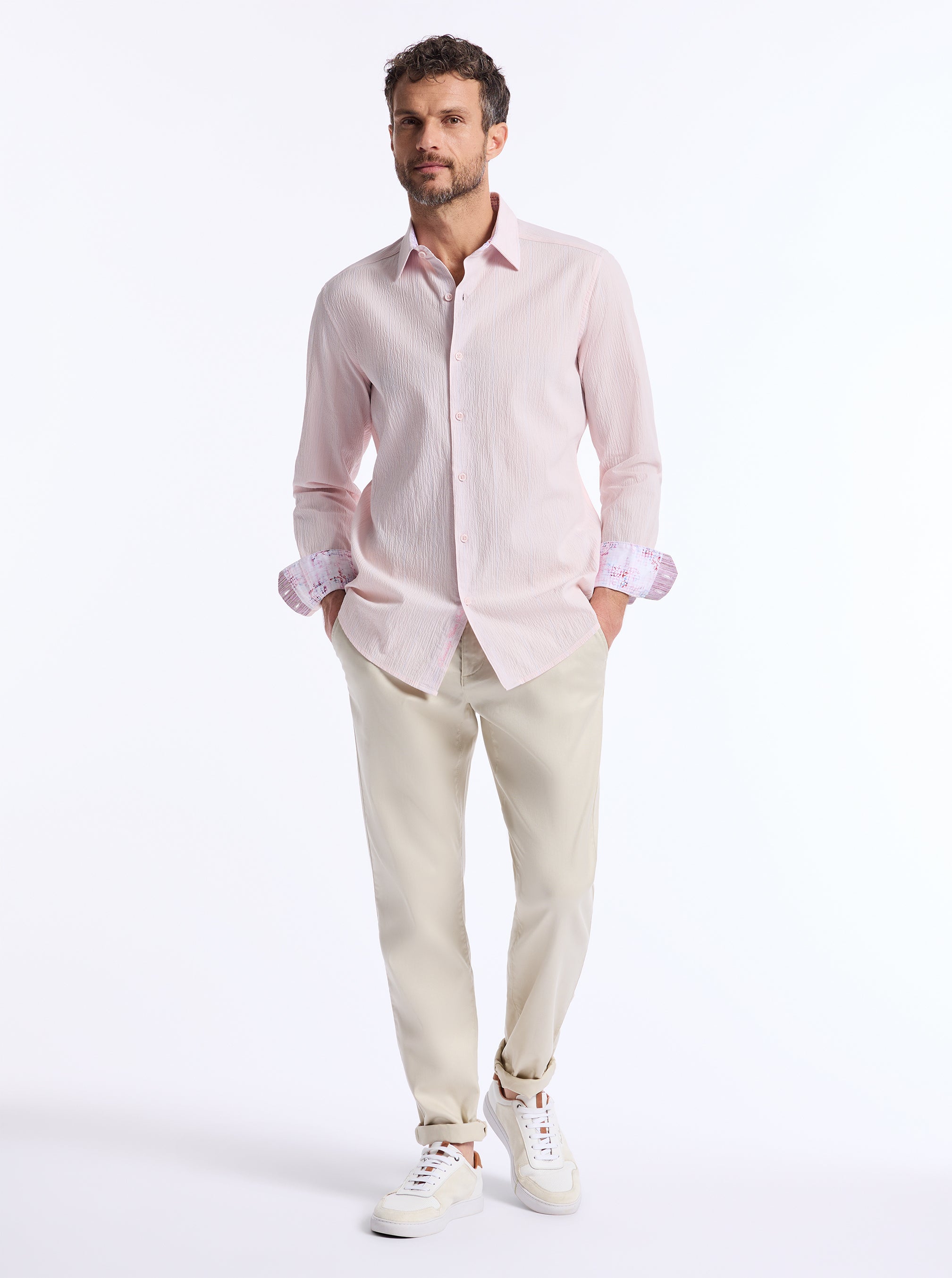 REABROOK LONG SLEEVE BUTTON DOWN SHIRT