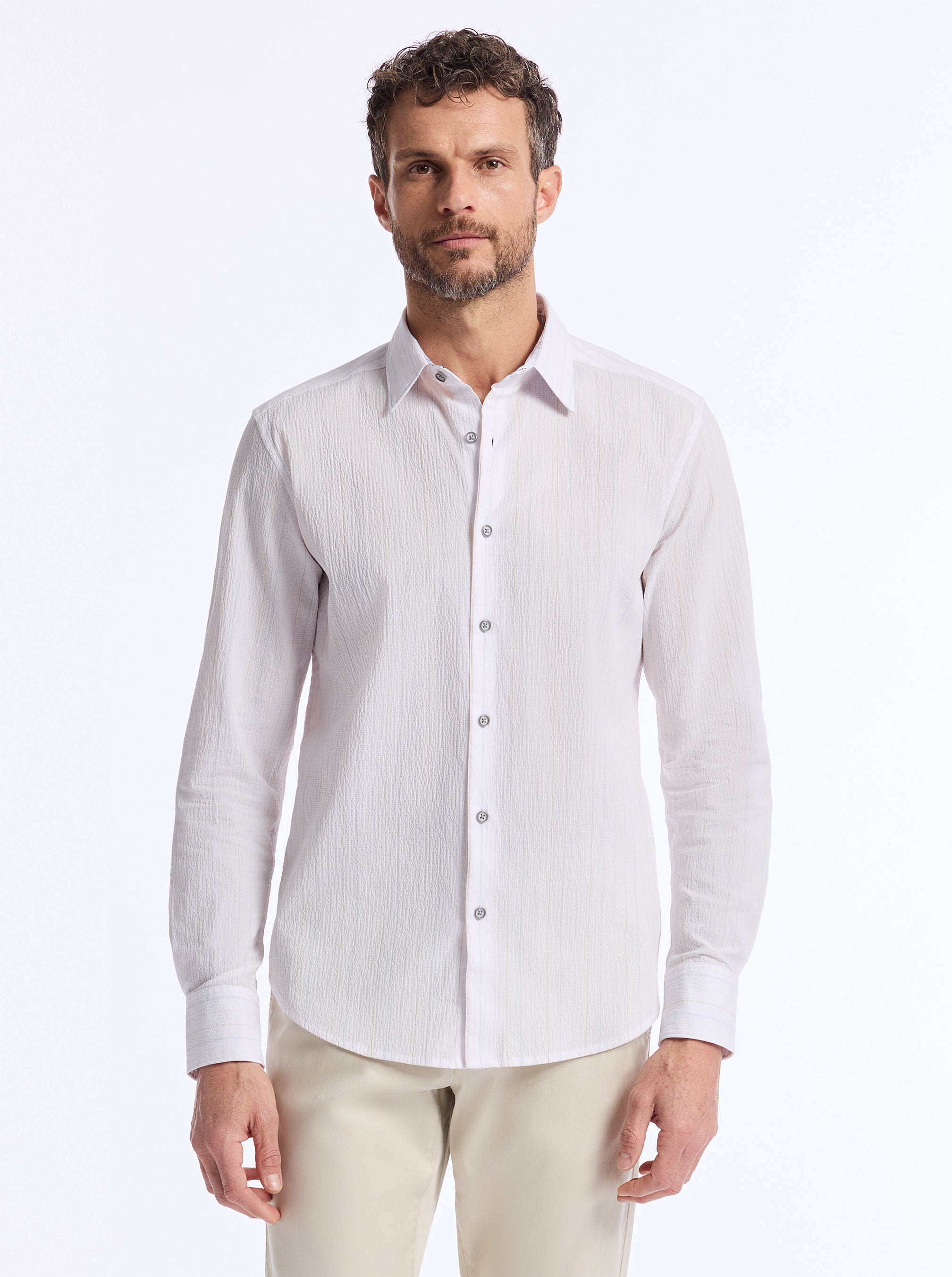 REABROOK LONG SLEEVE BUTTON DOWN SHIRT