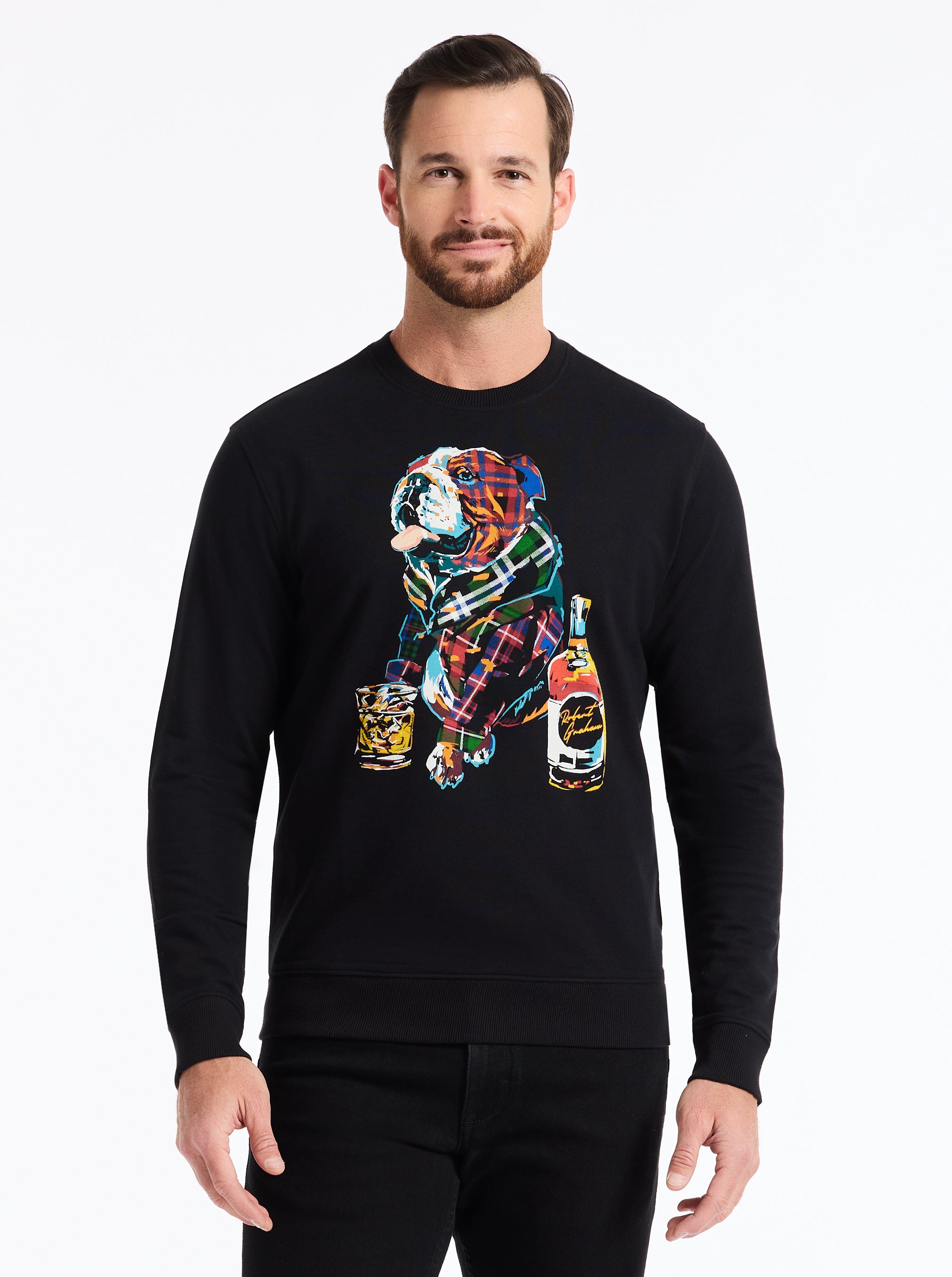 PLAID PUP LONG SLEEVE KNIT SHIRT