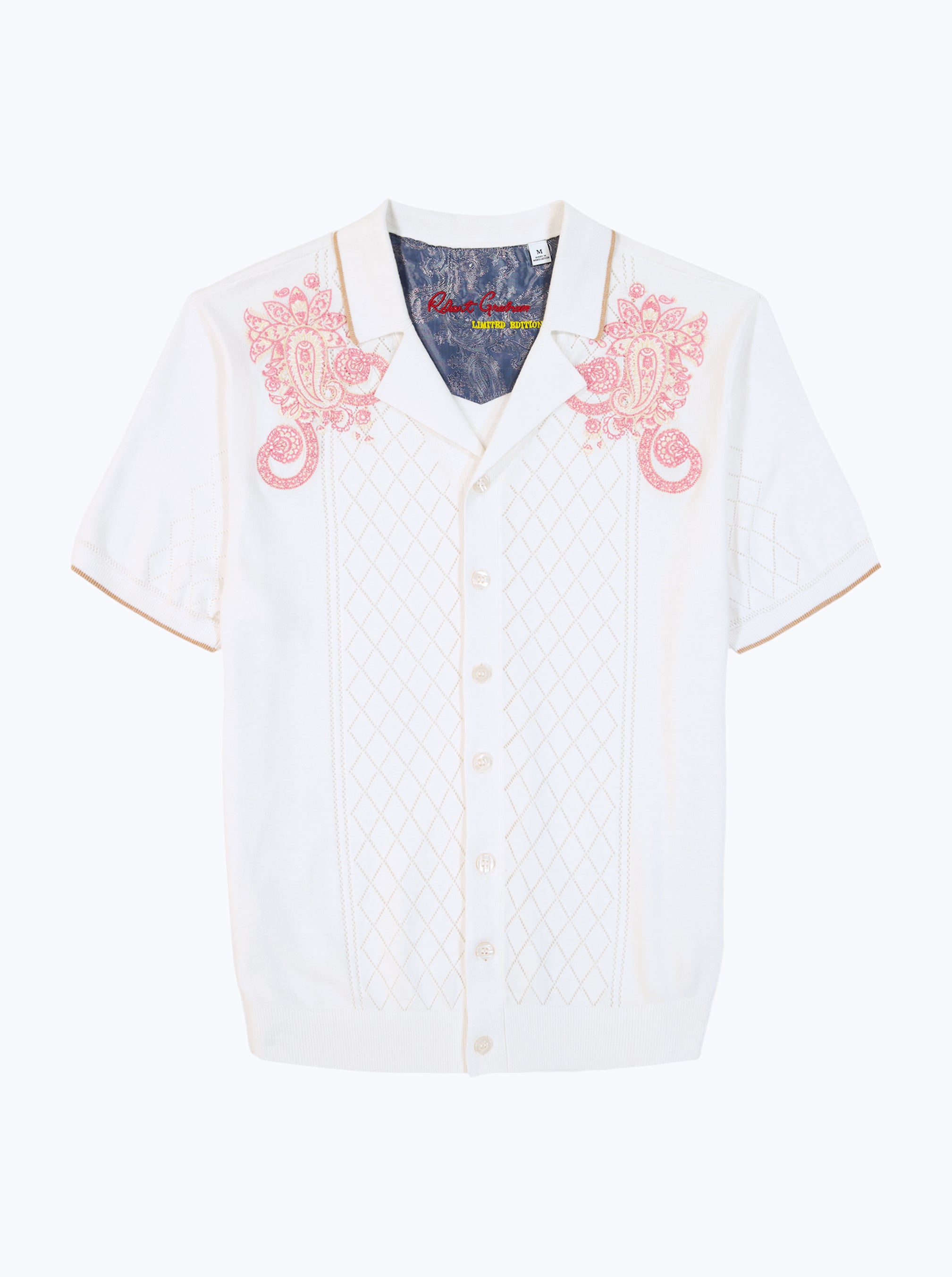 LIMITED EDITION OPULANT PAISLEY SHORT SLEEVE SWEATER