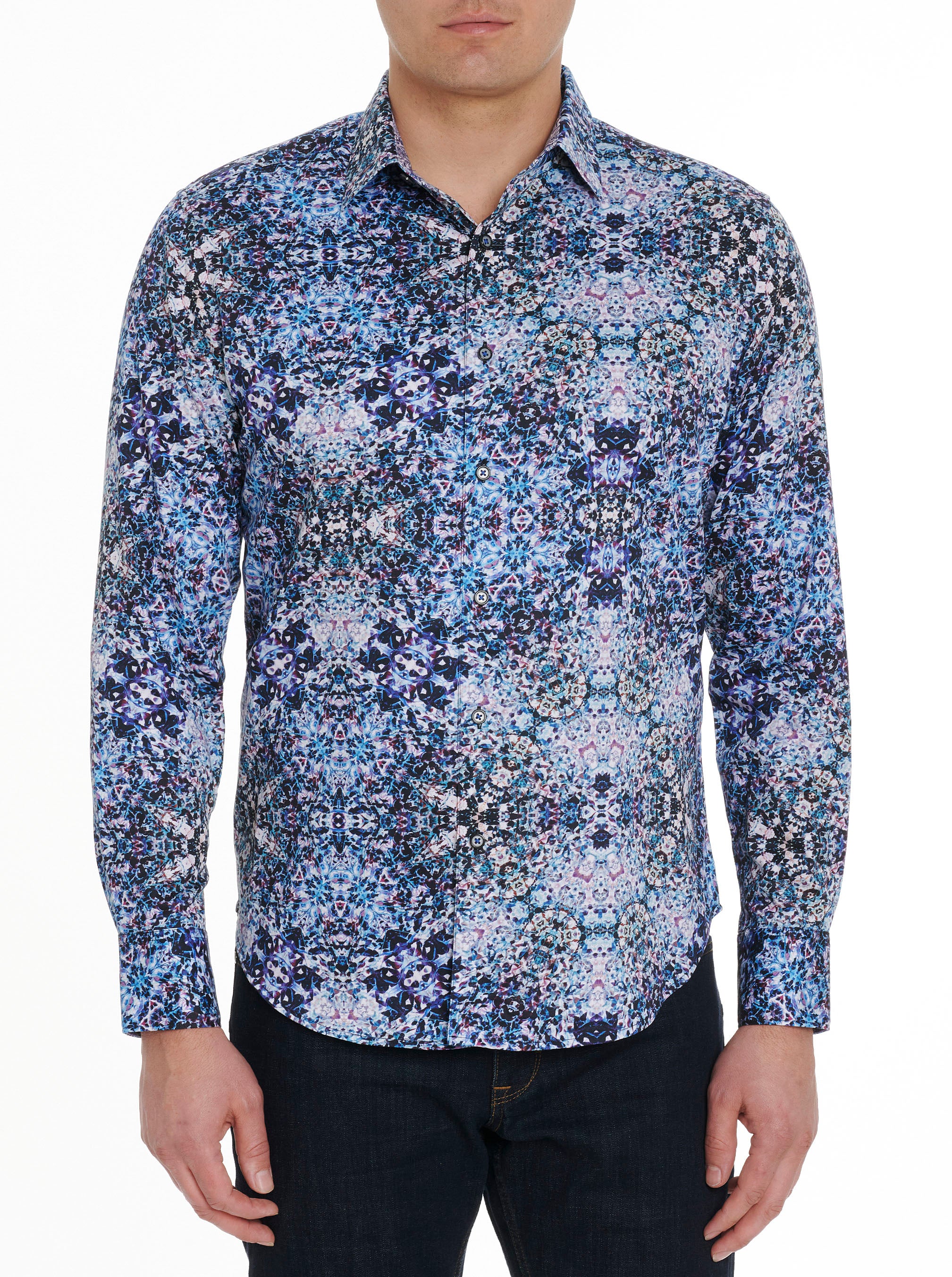 REFRACTION LONG SLEEVE BUTTON DOWN SHIRT