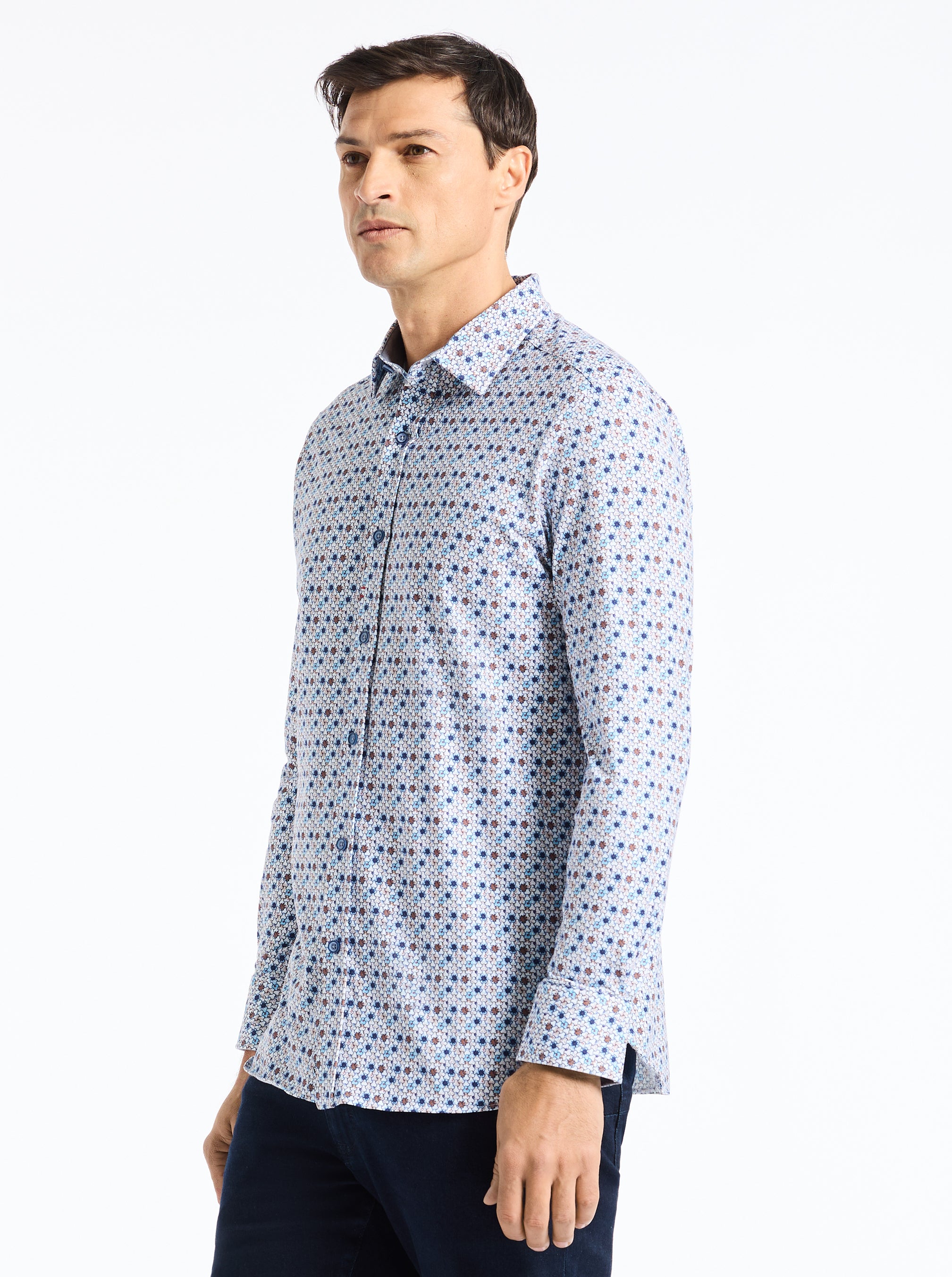 IAN LONG SLEEVE BUTTON DOWN SHIRT
