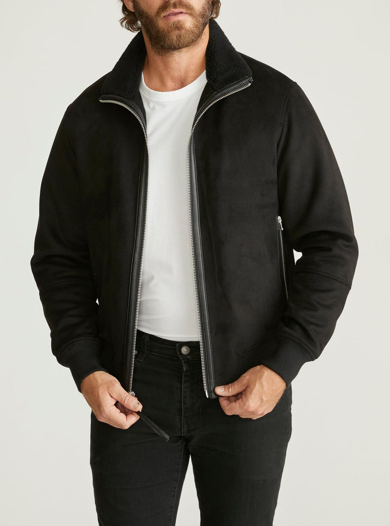 VEGAN SUEDE BOMBER – Robert Graham