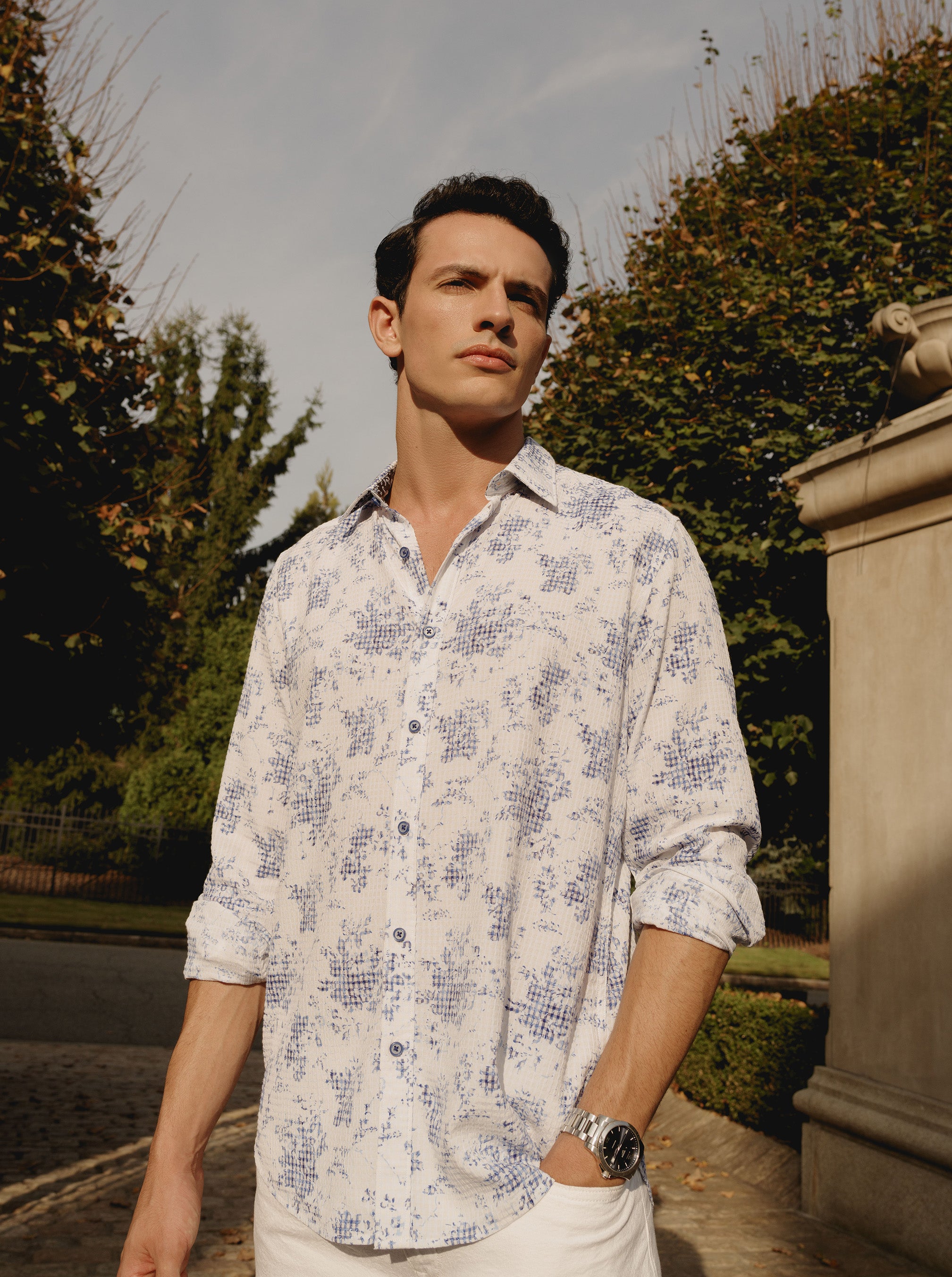 ANGOLA LONG SLEEVE BUTTON DOWN SHIRT