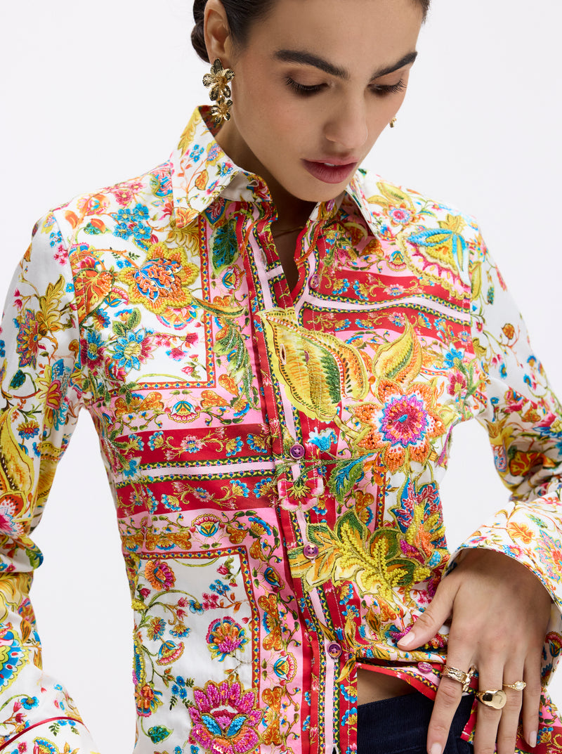 LIMITED EDITION GIVERNY FLOWERS LONG SLEEVE SHIRT