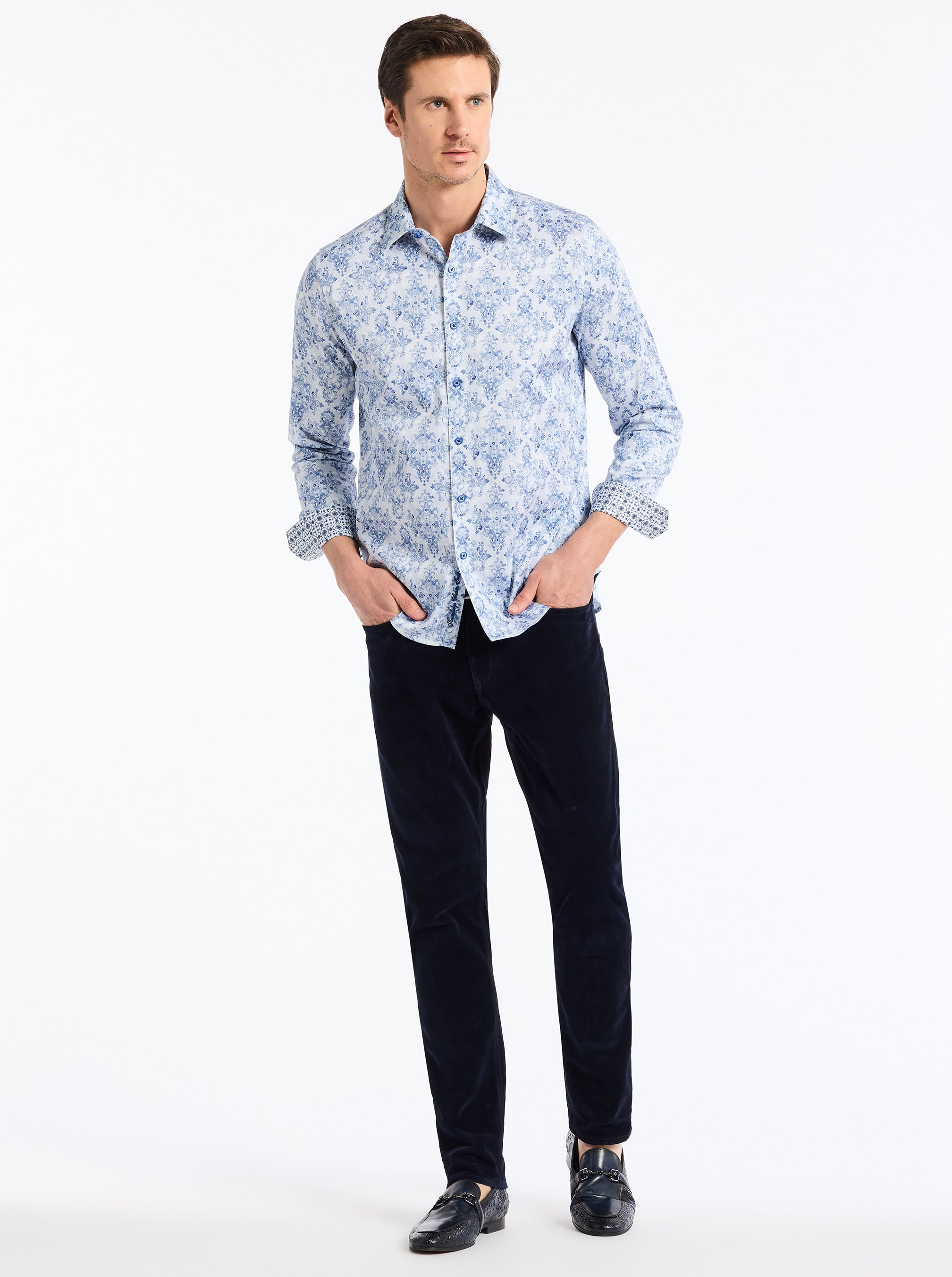 DELANCEY LONG SLEEVE BUTTON DOWN SHIRT