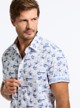 ALBORAN SHORT SLEEVE BUTTON DOWN SHIRT