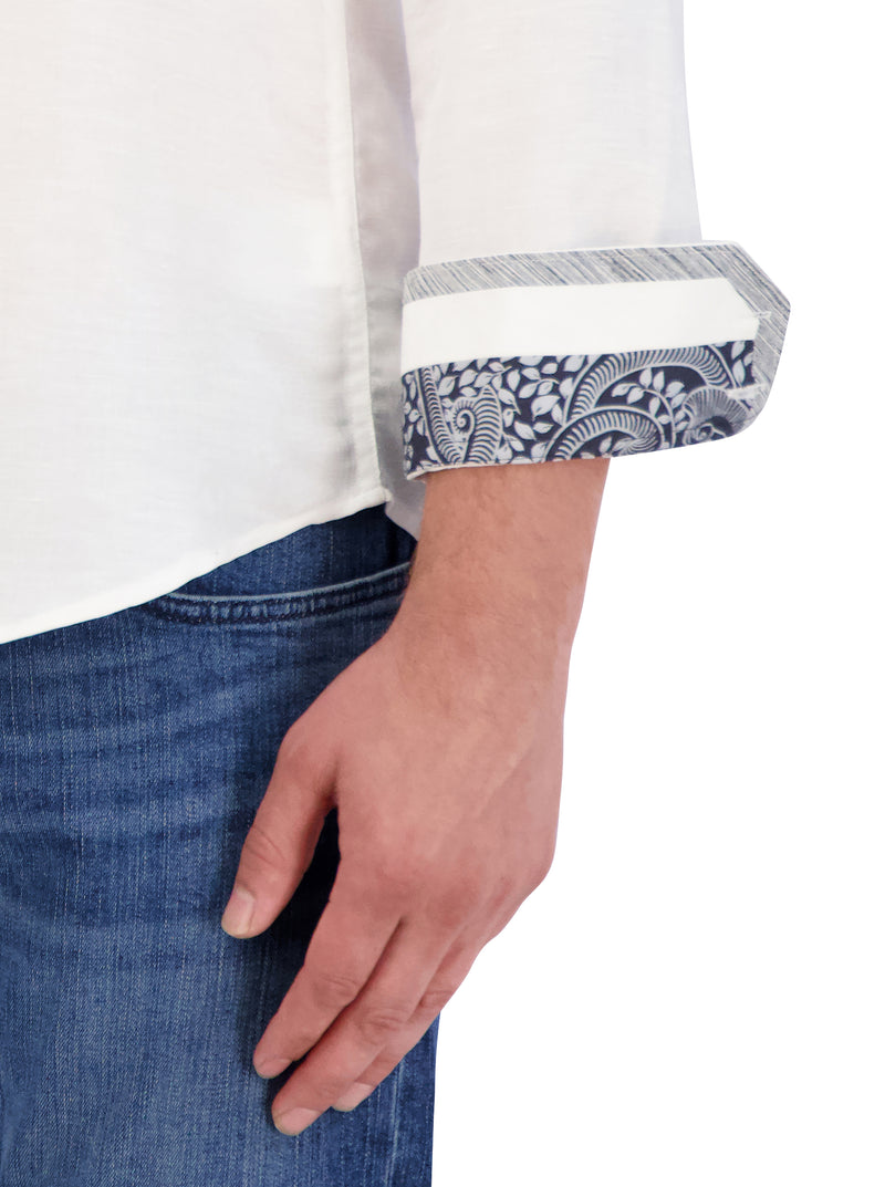 POSEIDON LONG SLEEVE BUTTON DOWN SHIRT