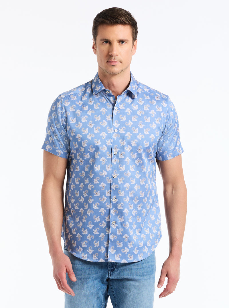 BEAUCHAMP SHORT SLEEVE BUTTON DOWN SHIRT