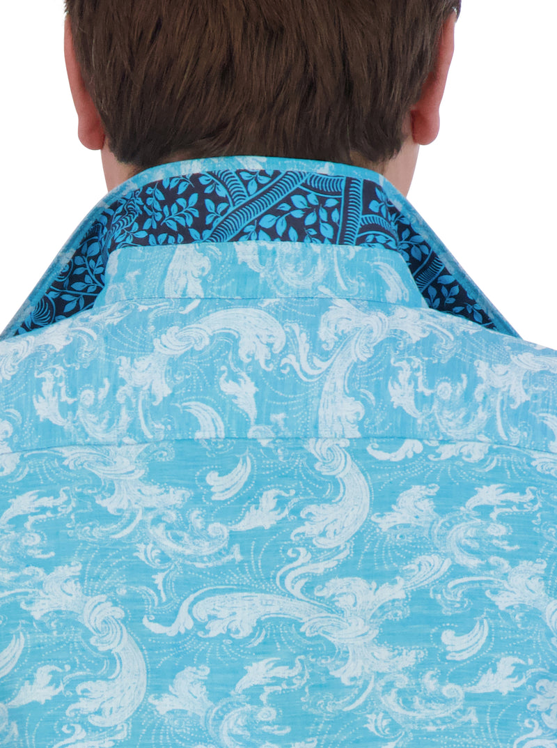 POSEIDON LONG SLEEVE BUTTON DOWN SHIRT