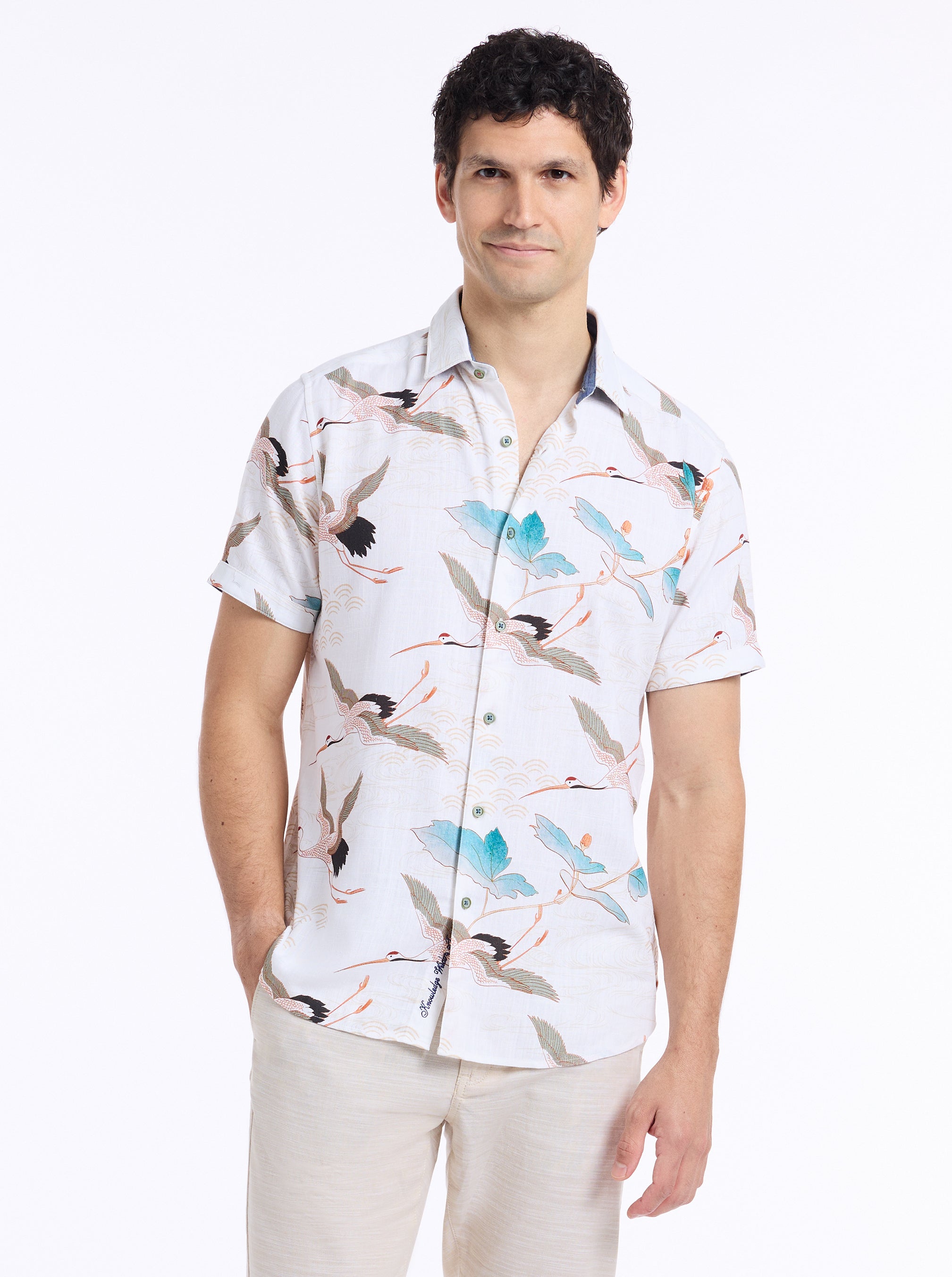 TSURU SHORT SLEEVE BUTTON DOWN SHIRT