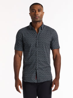 CROSSBONES SHORT SLEEVE BUTTON DOWN SHIRT