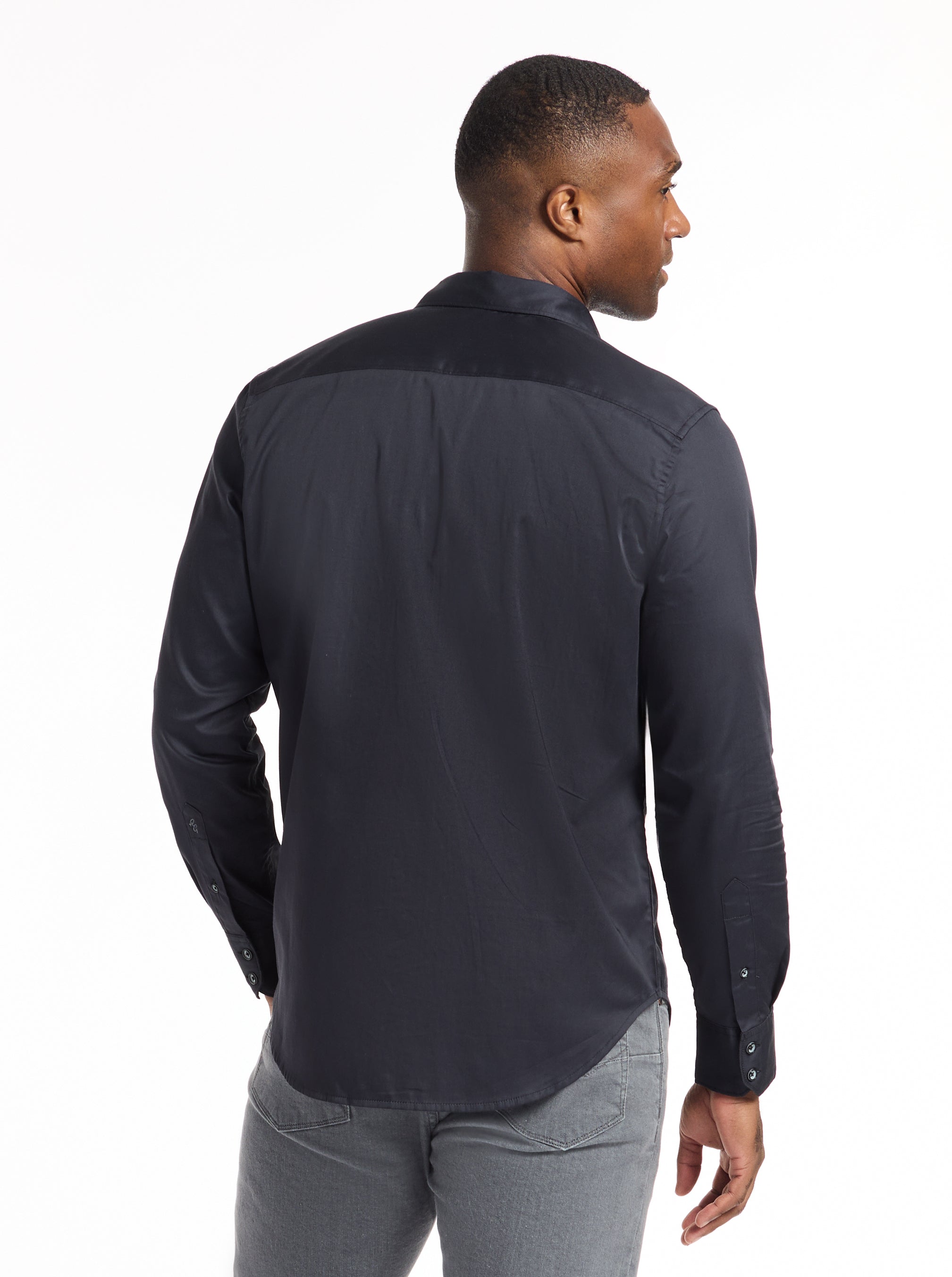 MAN CAVE LONG SLEEVE BUTTON DOWN SHIRT