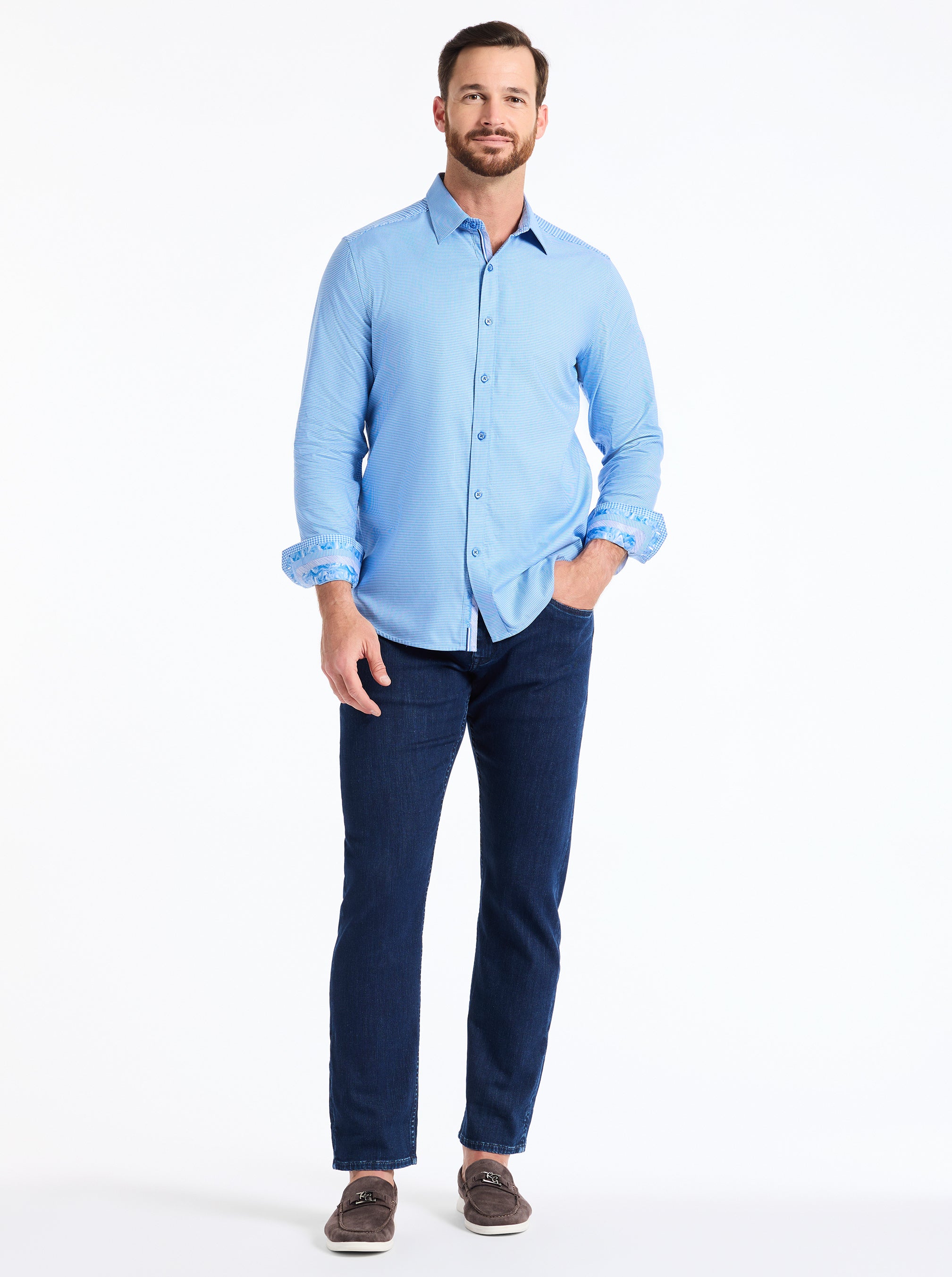 KENMARE LONG SLEEVE BUTTON DOWN SHIRT
