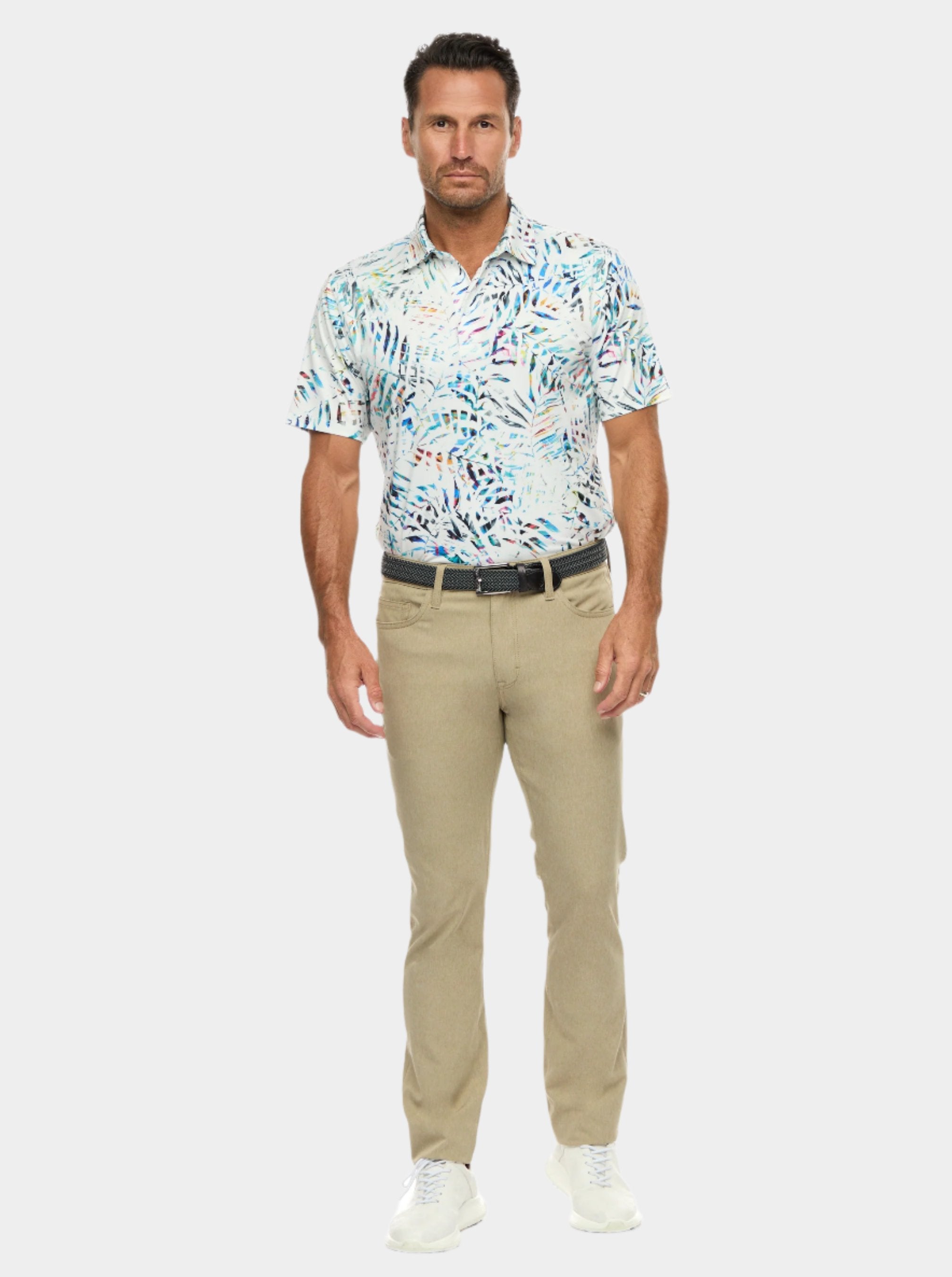 ISLAND PALM SHORT SLEEVE POLO