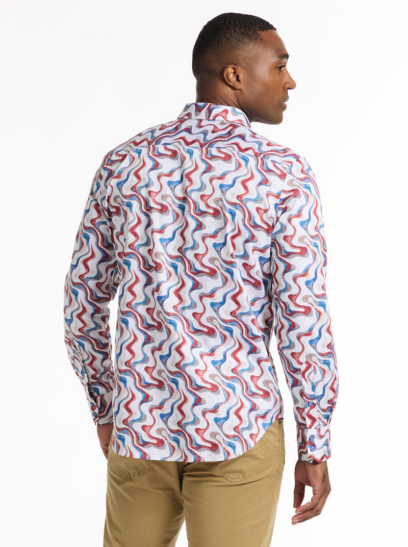 NATE LONG SLEEVE BUTTON DOWN SHIRT