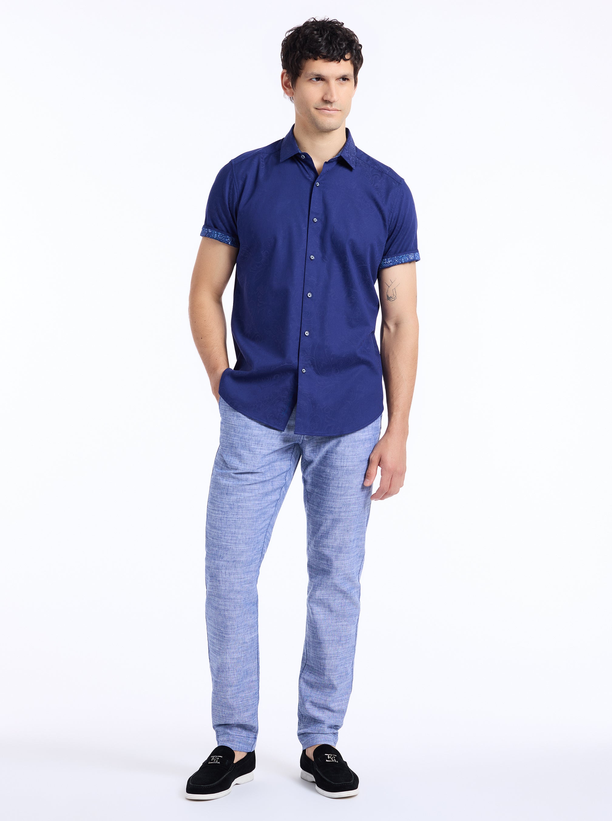 HUDSON SHORT SLEEVE BUTTON DOWN SHIRT