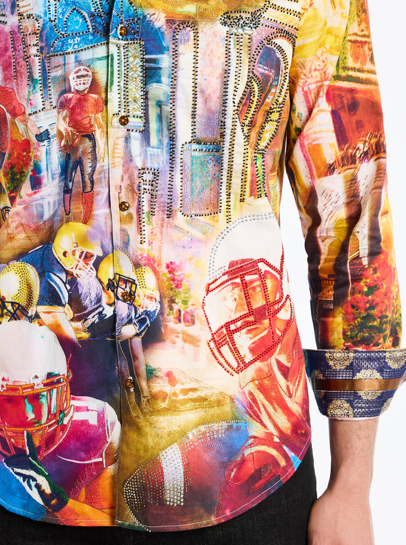 LIMITED EDITION FANTASY FOOTBALL LONG SLEEVE BUTTON DOWN SHIRT