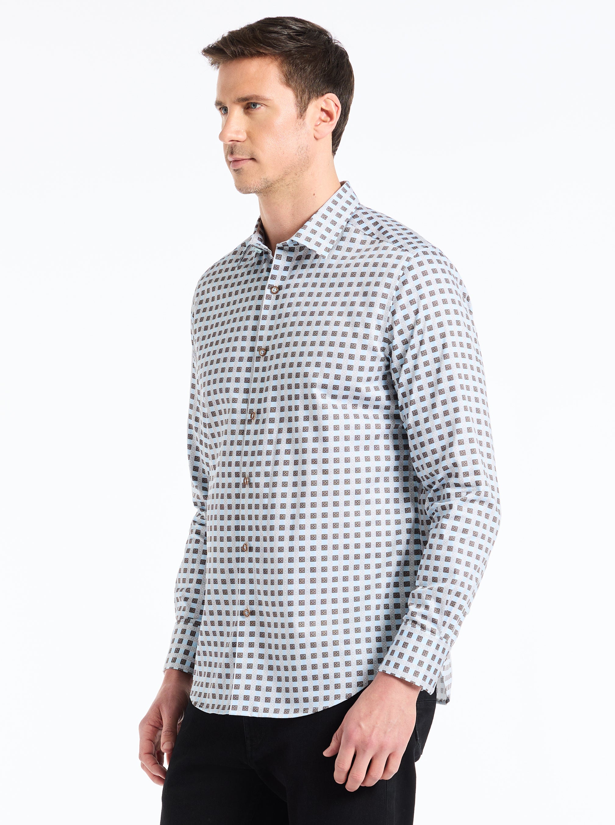 OSTIN LONG SLEEVE BUTTON DOWN SHIRT