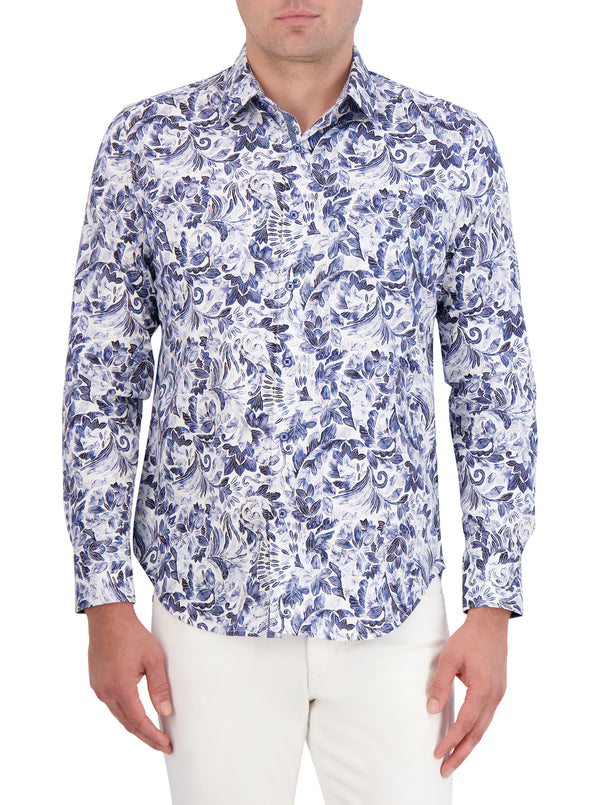 SANTA CRUZ LONG SLEEVE BUTTON DOWN SHIRT TALL