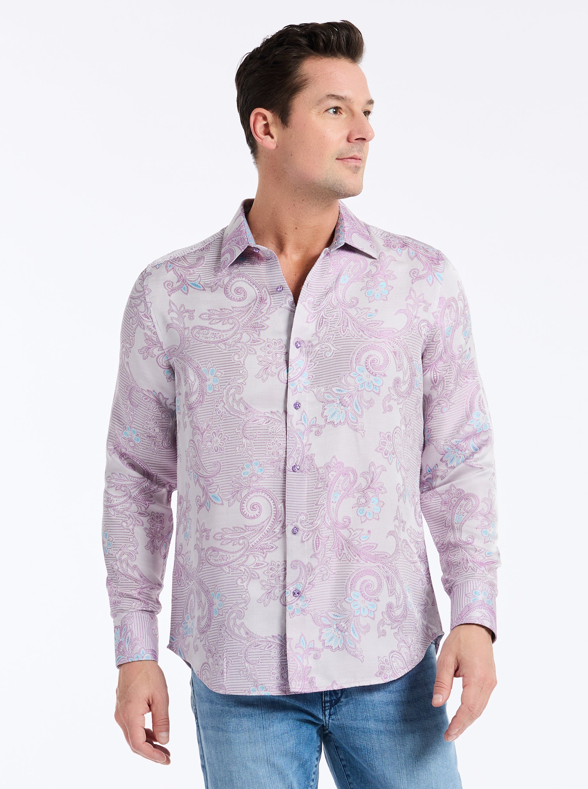 LIMITED EDITION THE JACQUARD EDGE LONG SLEEVE BUTTON DOWN SHIRT