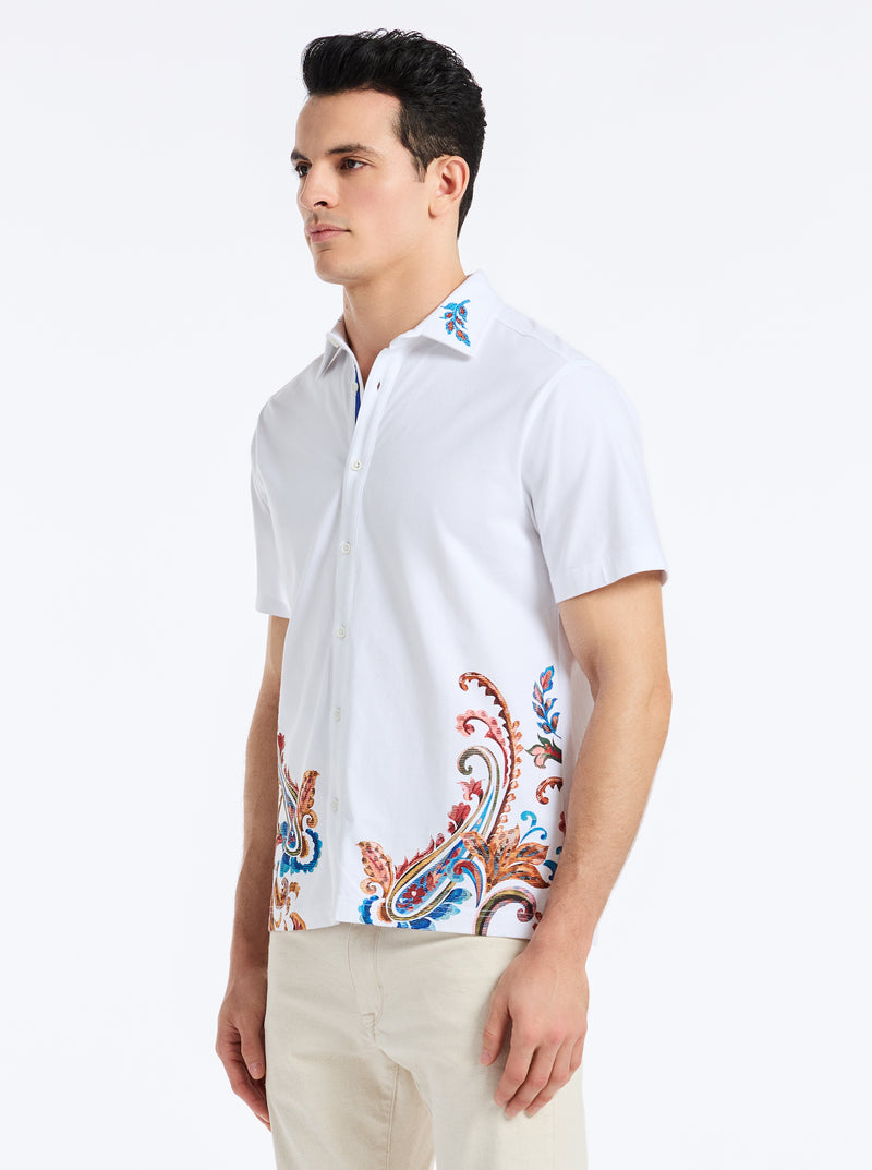 FICANO SHORT SLEEVE BUTTON DOWN SHIRT