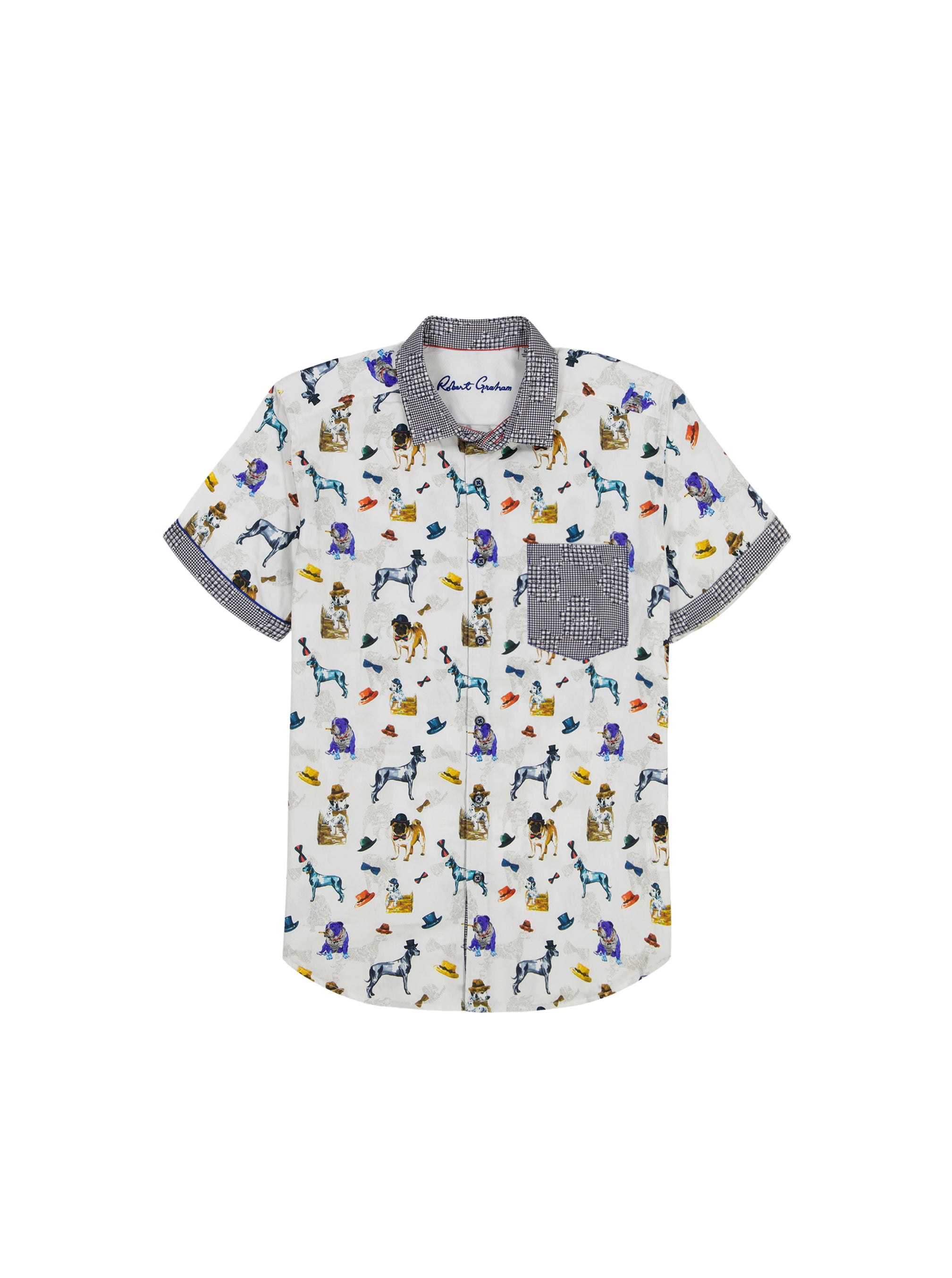 DOG SHOW SHORT SLEEVE BUTTON DOWN SHIRT