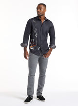 MAN CAVE LONG SLEEVE BUTTON DOWN SHIRT