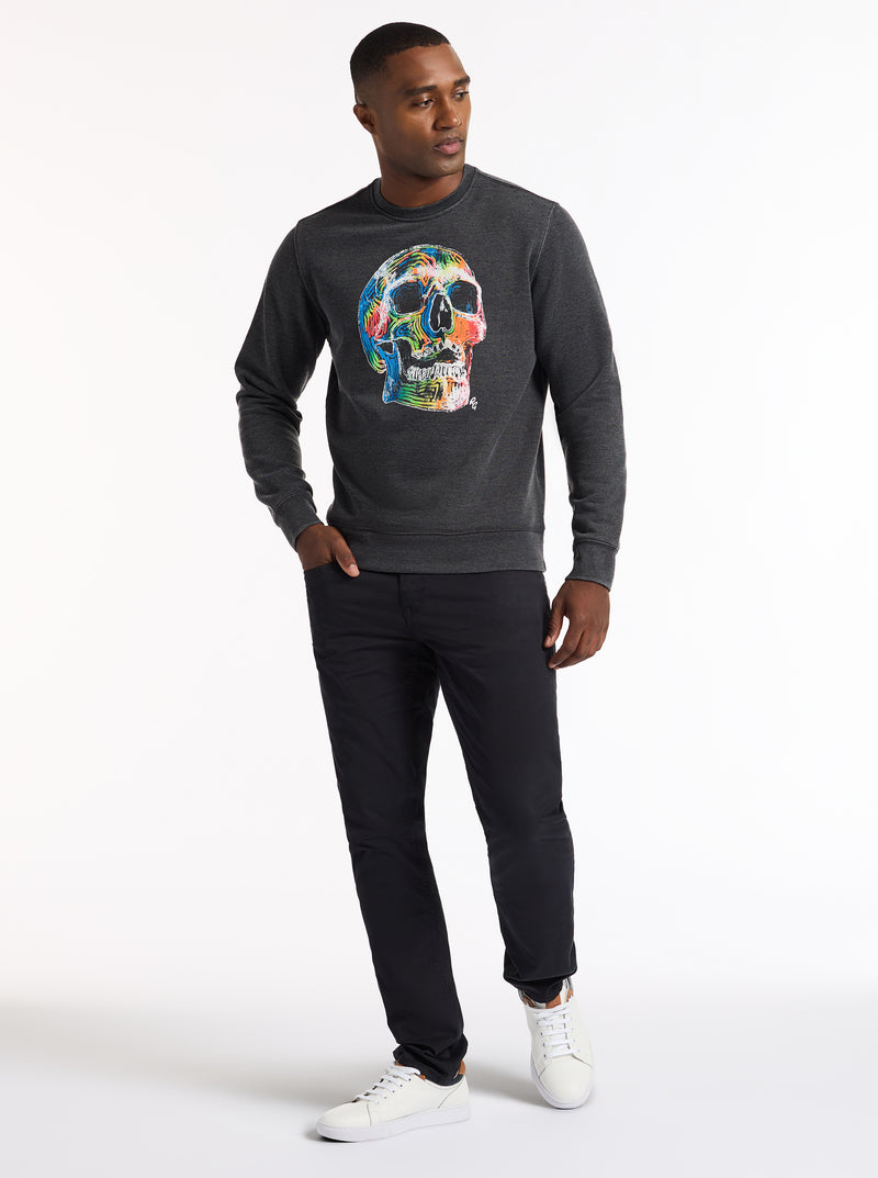 NEON BONES LONG SLEEVE KNIT SHIRT