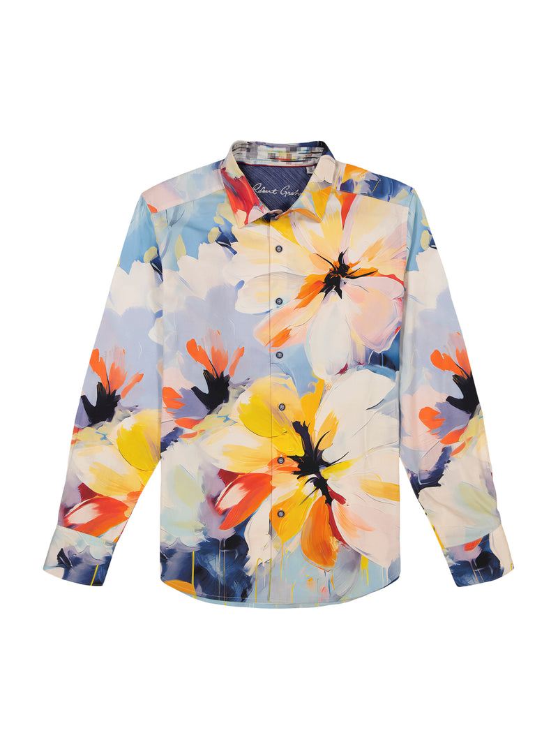 FLORA GRANDE LONG SLEEVE BUTTON DOWN SHIRT